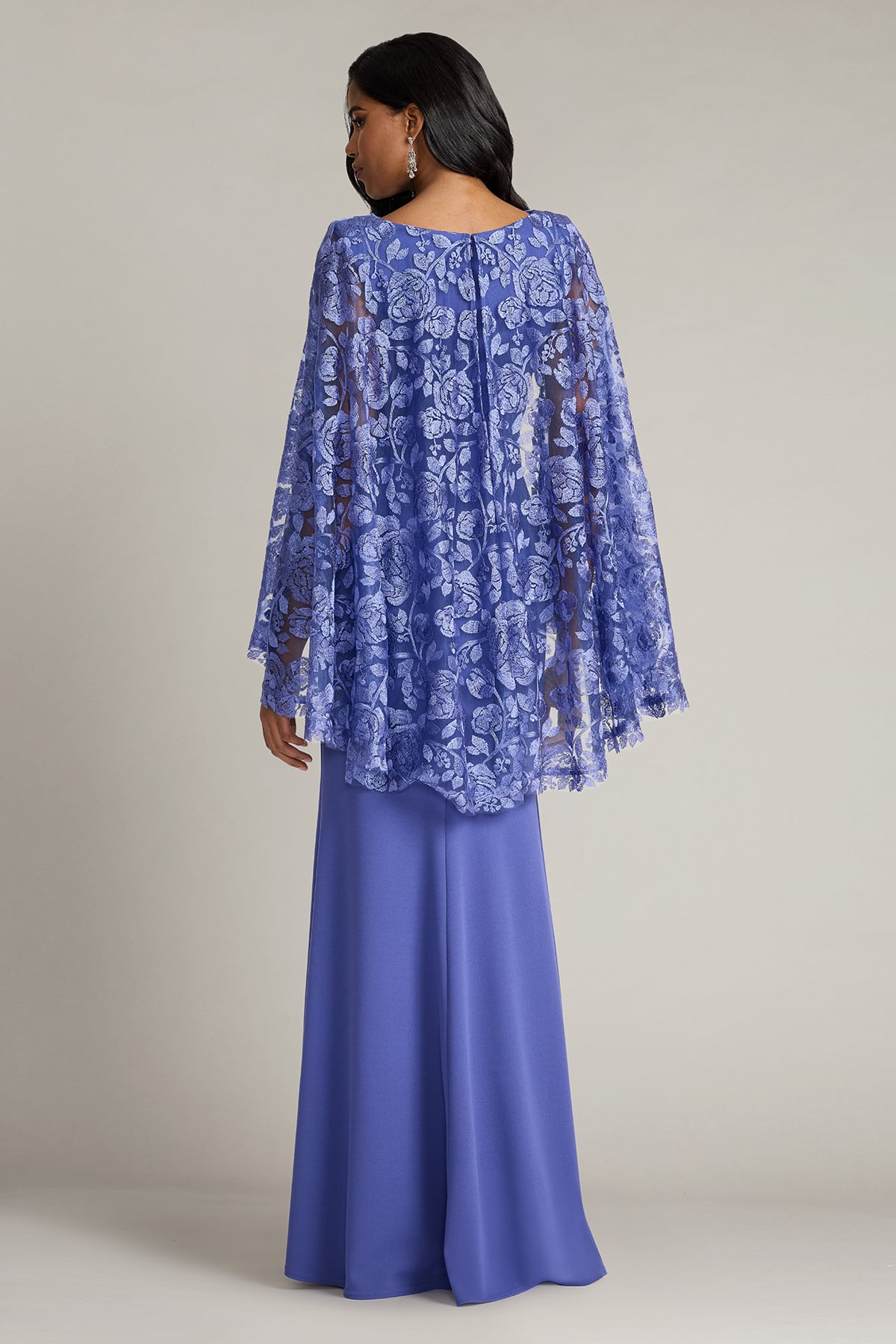 Mother of the Bride Dresses Long Sleeve Formal Floral Lace Mother of the Bride Dress Tadashi Shoji CJH26123L Violet