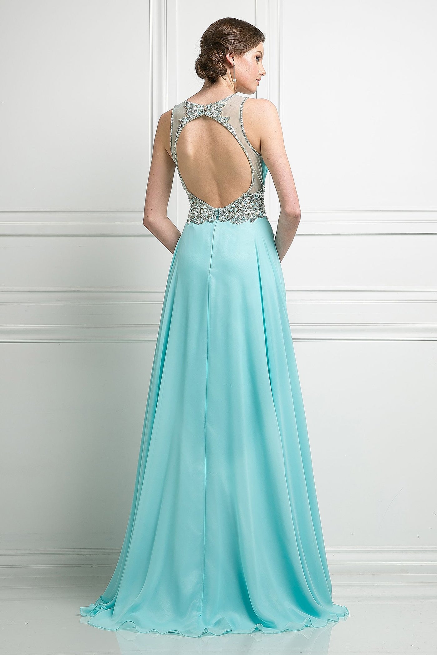 Prom Dresses Long Formal Beaded Evening Prom Dress Mint