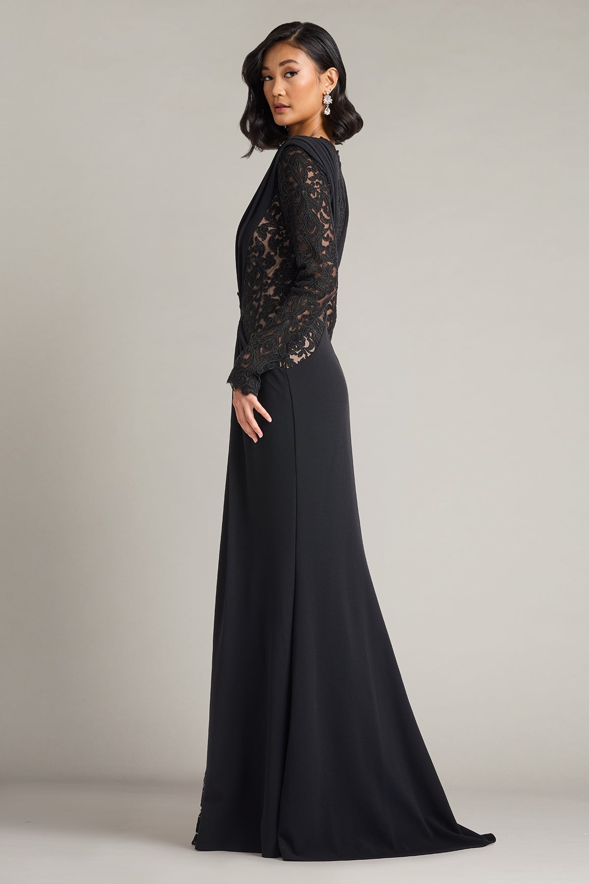 Illusion Floor-Length Lace Formal Sheath/Column Tadashi Shoji CKC26258L