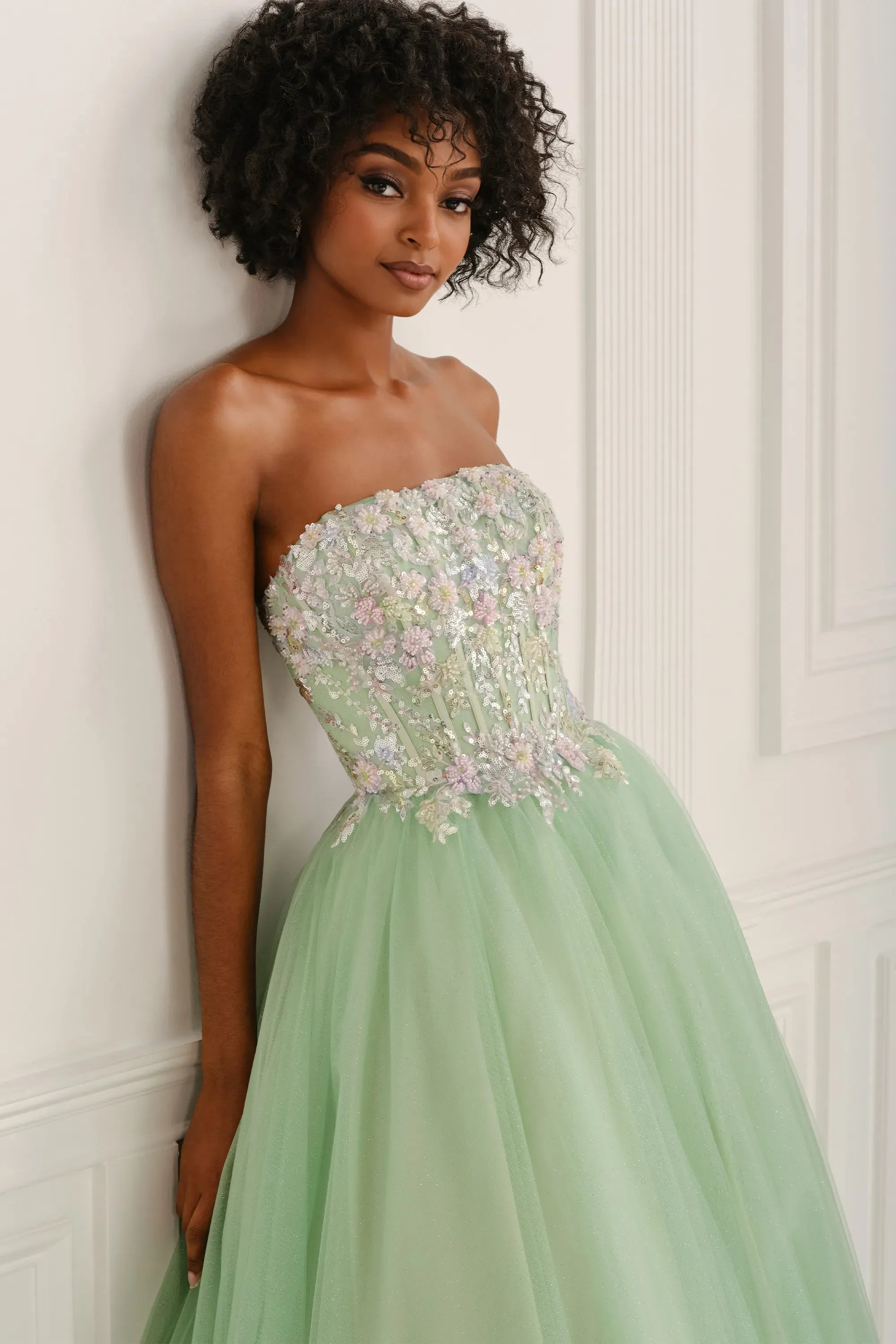 Prom Dresses Fitted Sequin Formal Long Prom Dress Sage