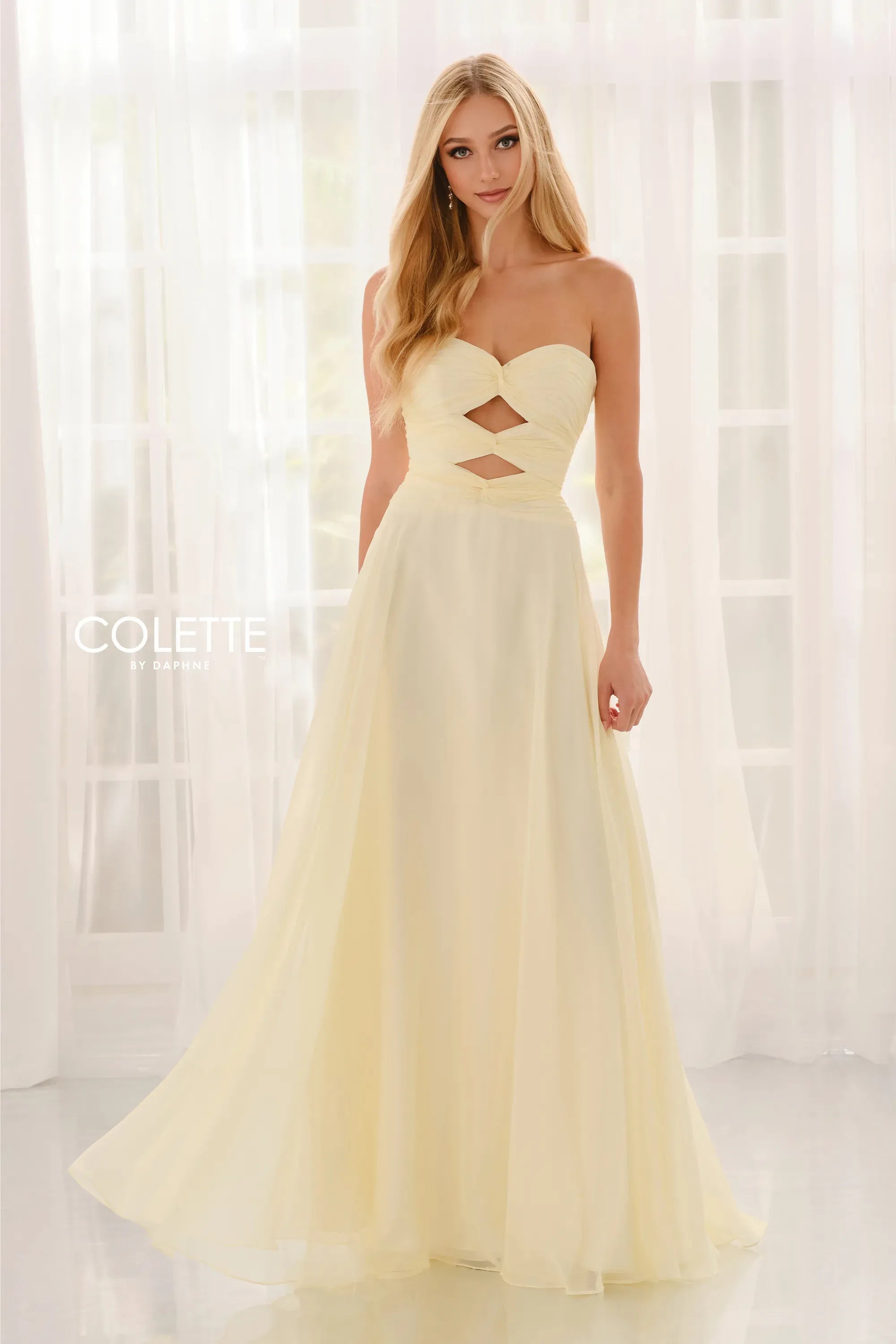 Prom Dresses A Line Long Formal Prom Dress Yellow