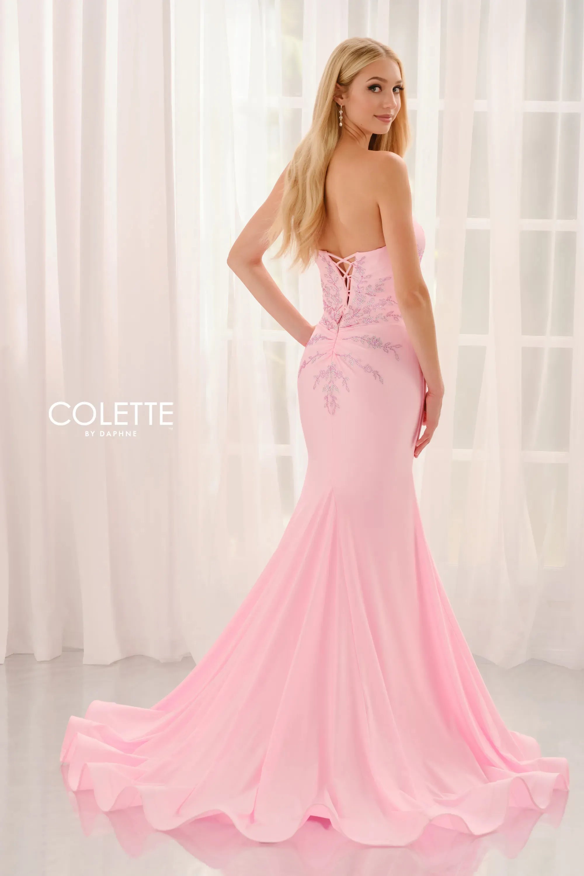 Prom Dresses Fitted Formal Long Prom Dress Pink