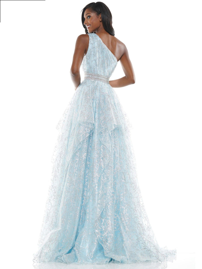 Colors Long Formal Glitter Mesh Prom Dress 2650 - The Dress Outlet