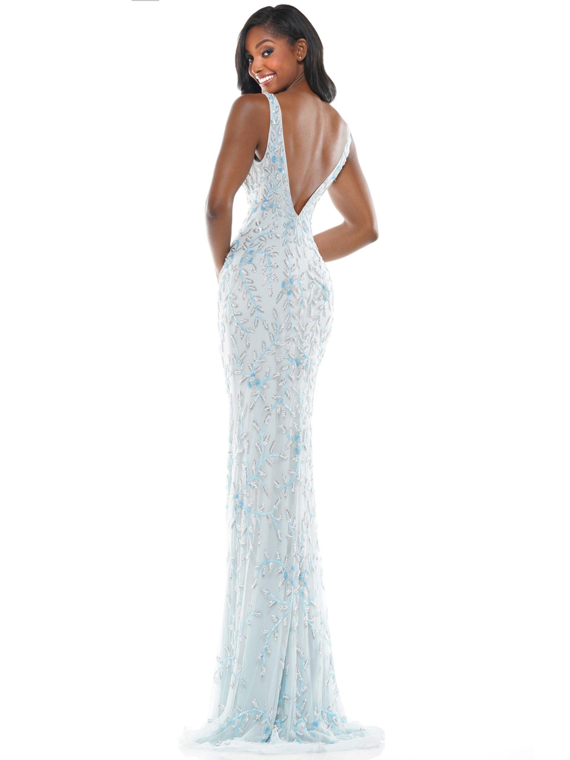 Colors Long Formal Sleeveless Fitted Prom Dress 102 - The Dress Outlet