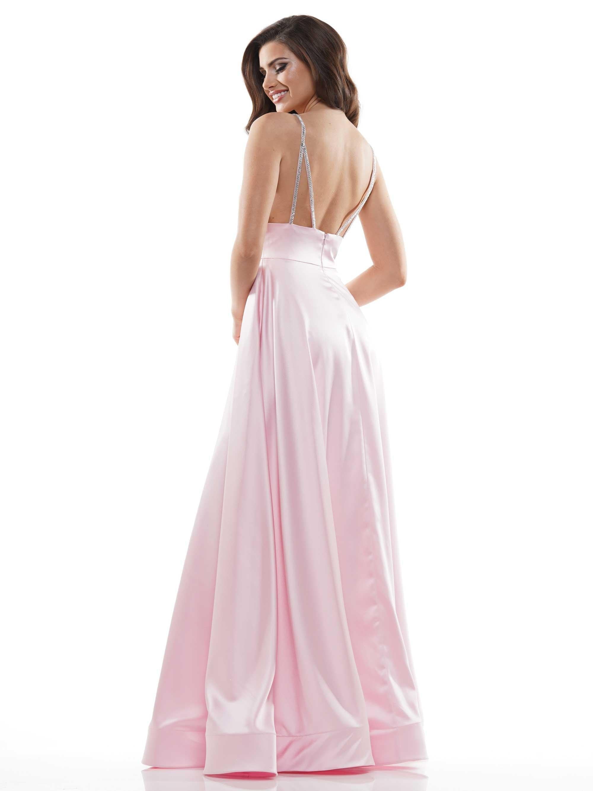 Colors Long Formal Spaghetti Strap Prom Dress 968 - The Dress Outlet