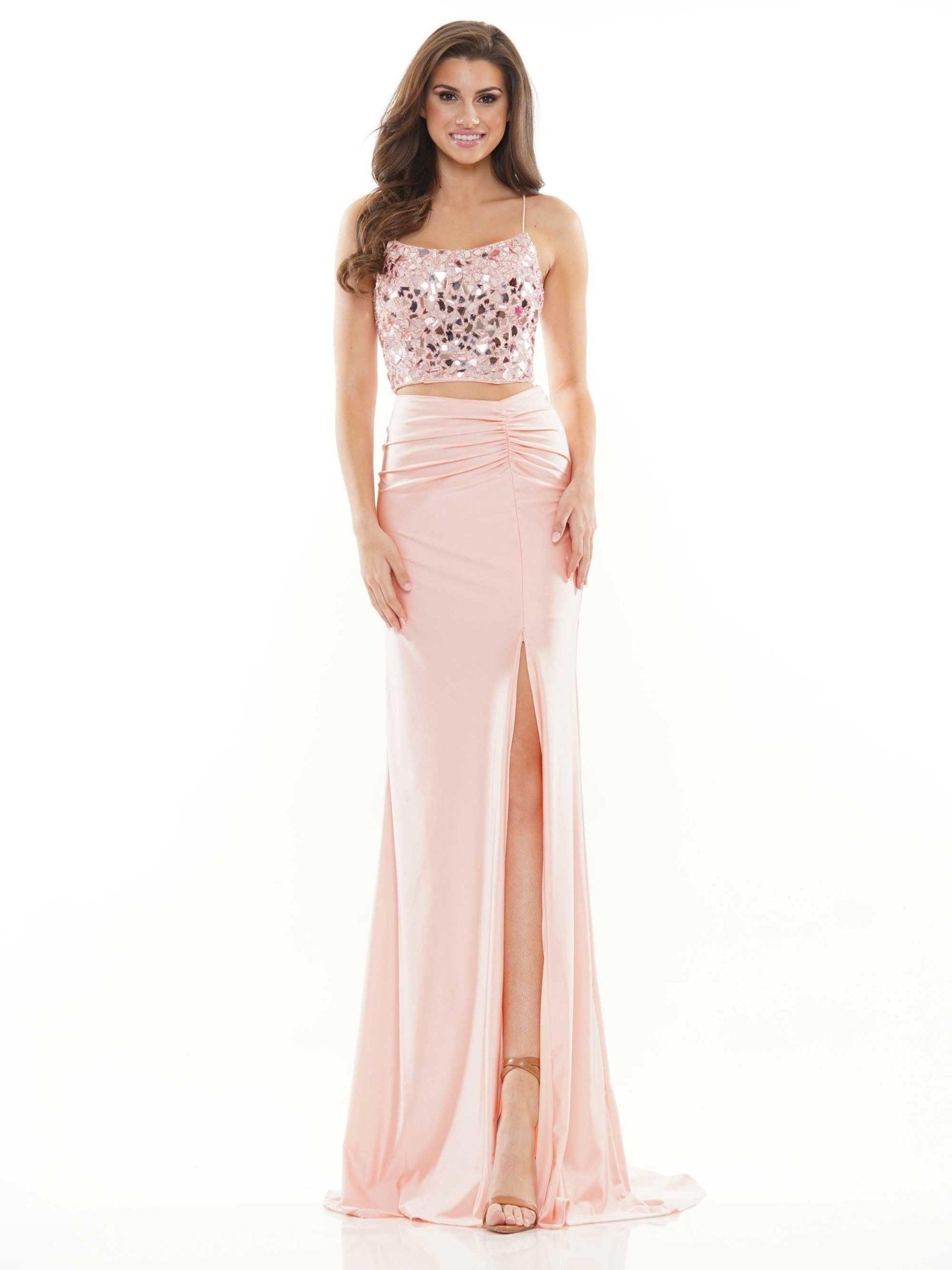 Colors Long Formal Two Piece Beaded Prom Dress 2688 - The Dress Outlet