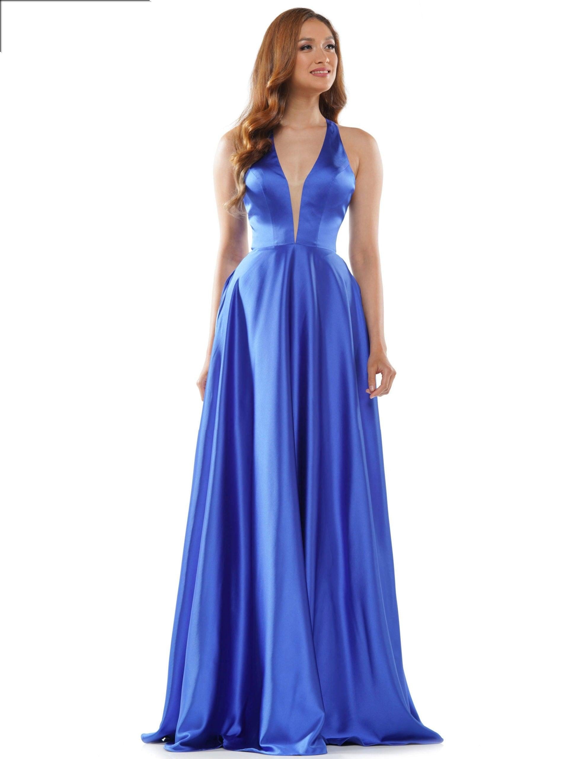 Colors Long Halter Formal Prom Dress 2633 - The Dress Outlet