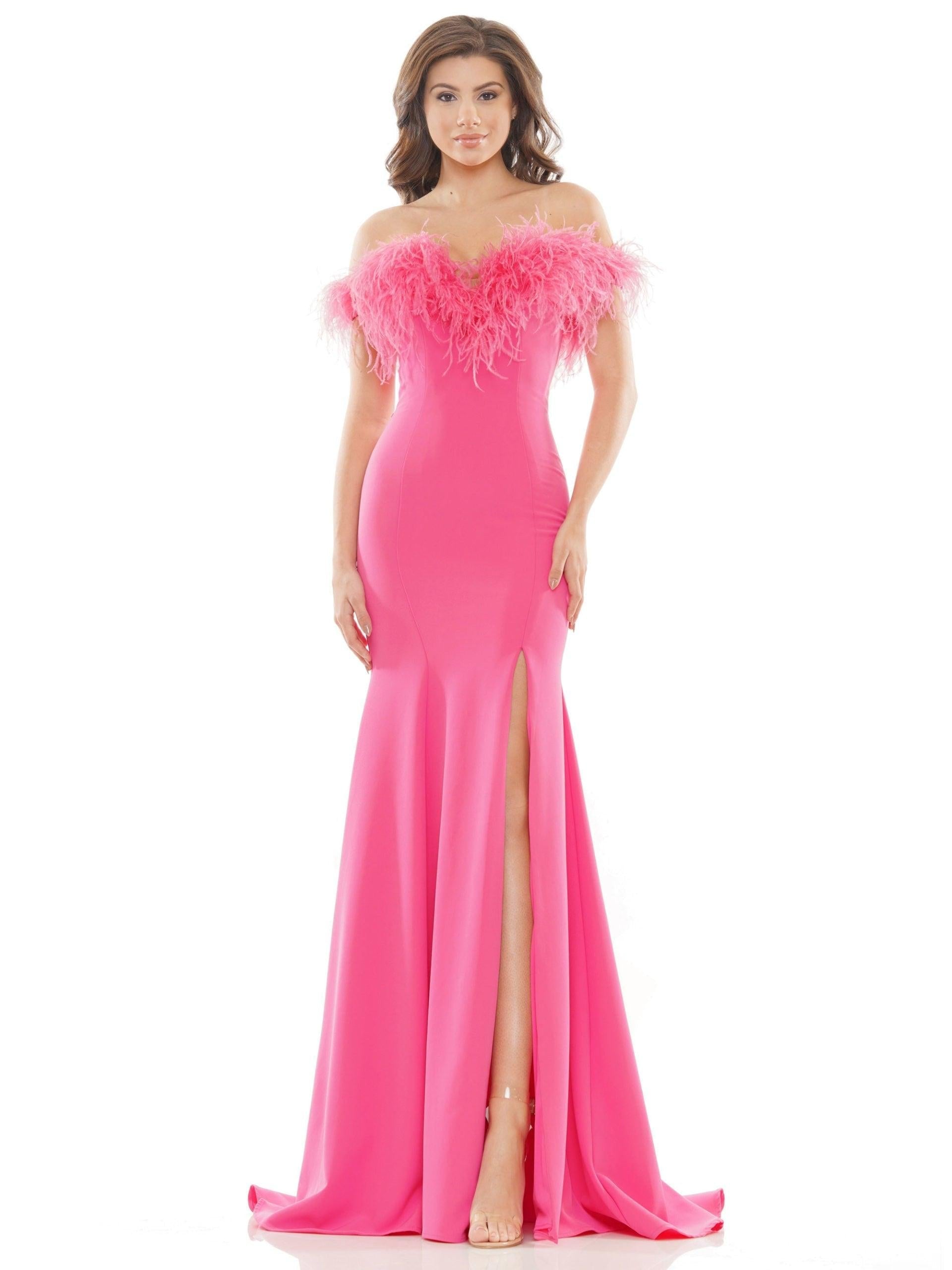 Colors Long Off Shoulder Formal Prom Dress 2663 - The Dress Outlet