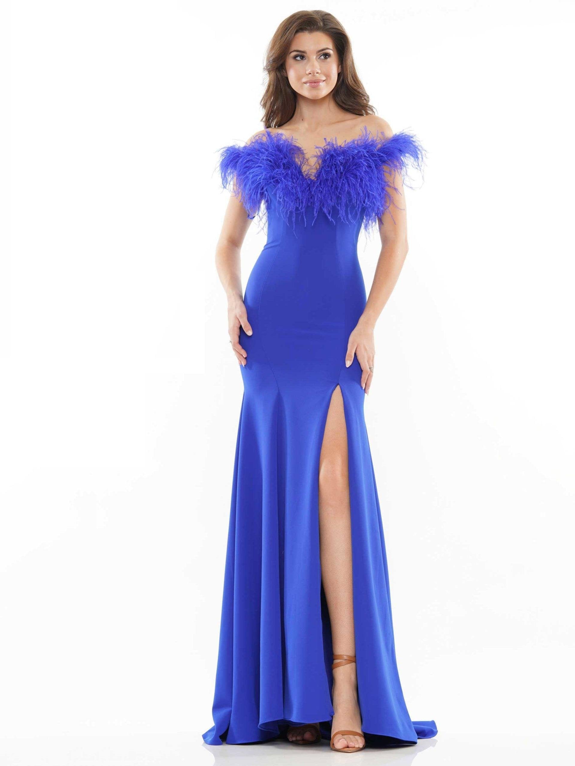 Colors Long Off Shoulder Formal Prom Dress 2663 - The Dress Outlet