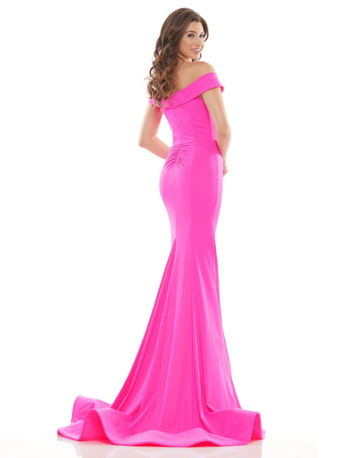 Colors Long Off Shoulder Formal Prom Dress 2709 - The Dress Outlet