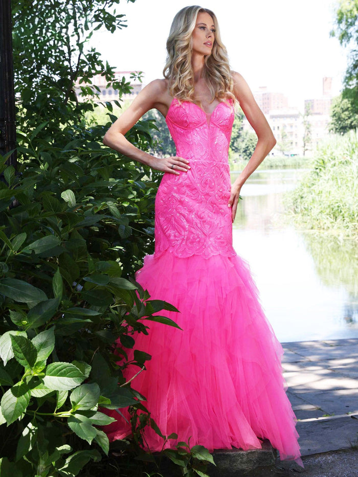Colors Long Sexy Strapless Prom Dress 2985 - The Dress Outlet