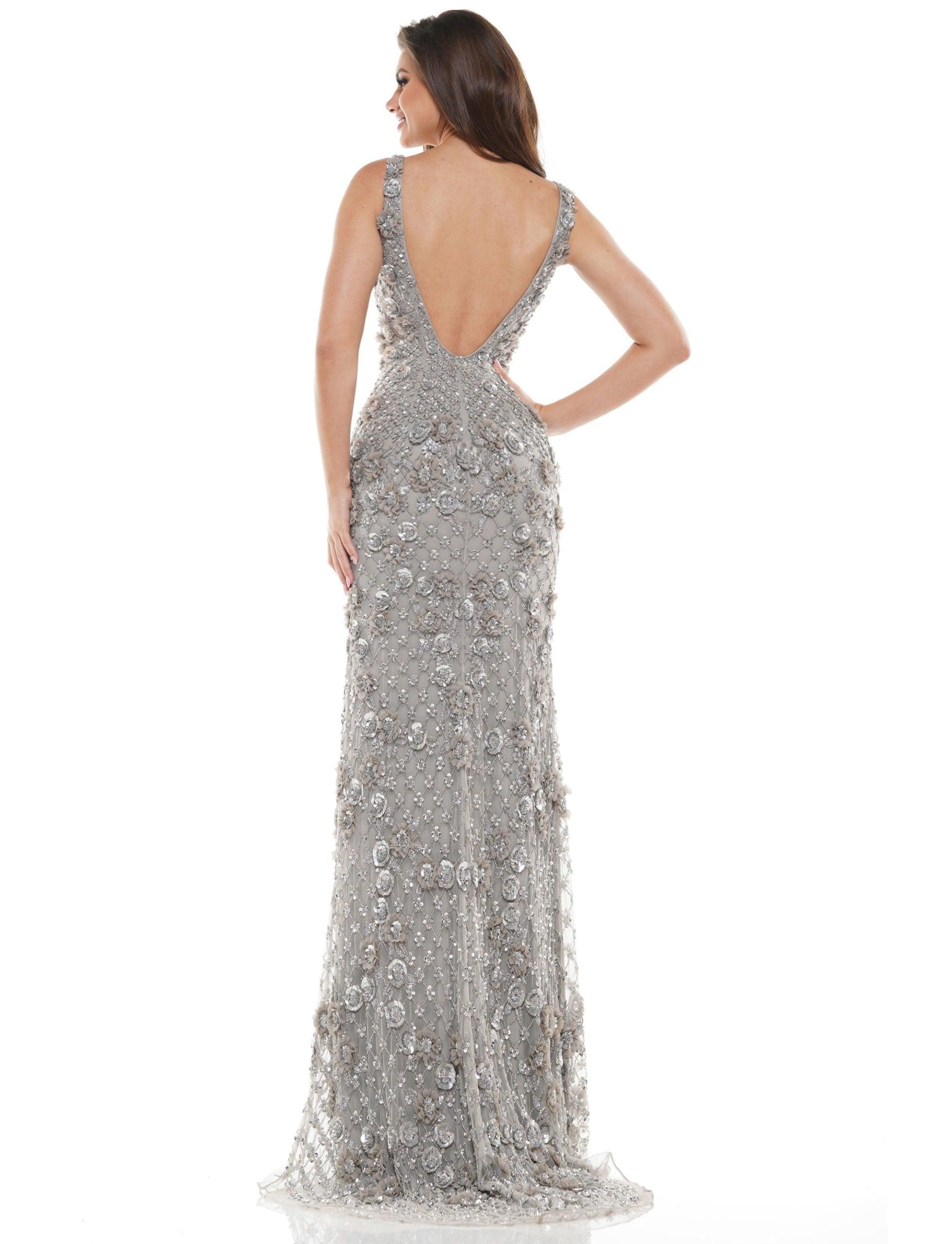 Colors Long Sleeveless Formal Fitted Prom Dress 110 - The Dress Outlet
