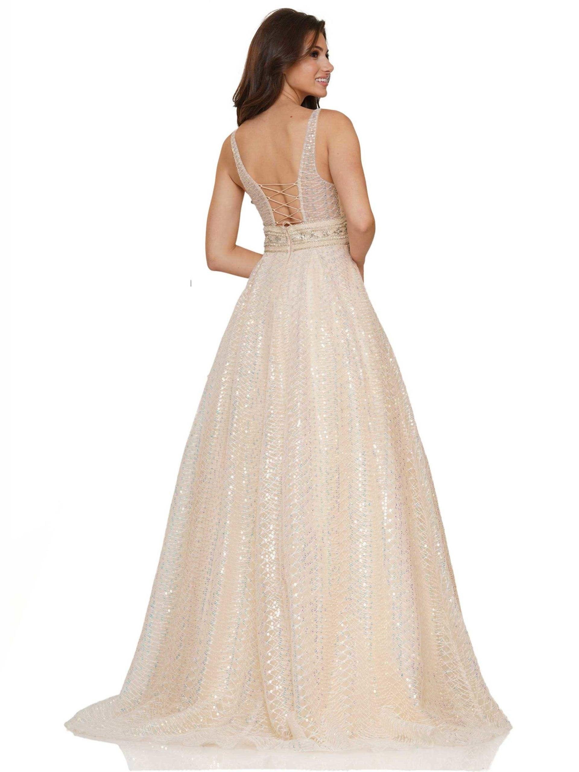 Colors Long Sleeveless Formal Prom Ball Gown 2749 - The Dress Outlet