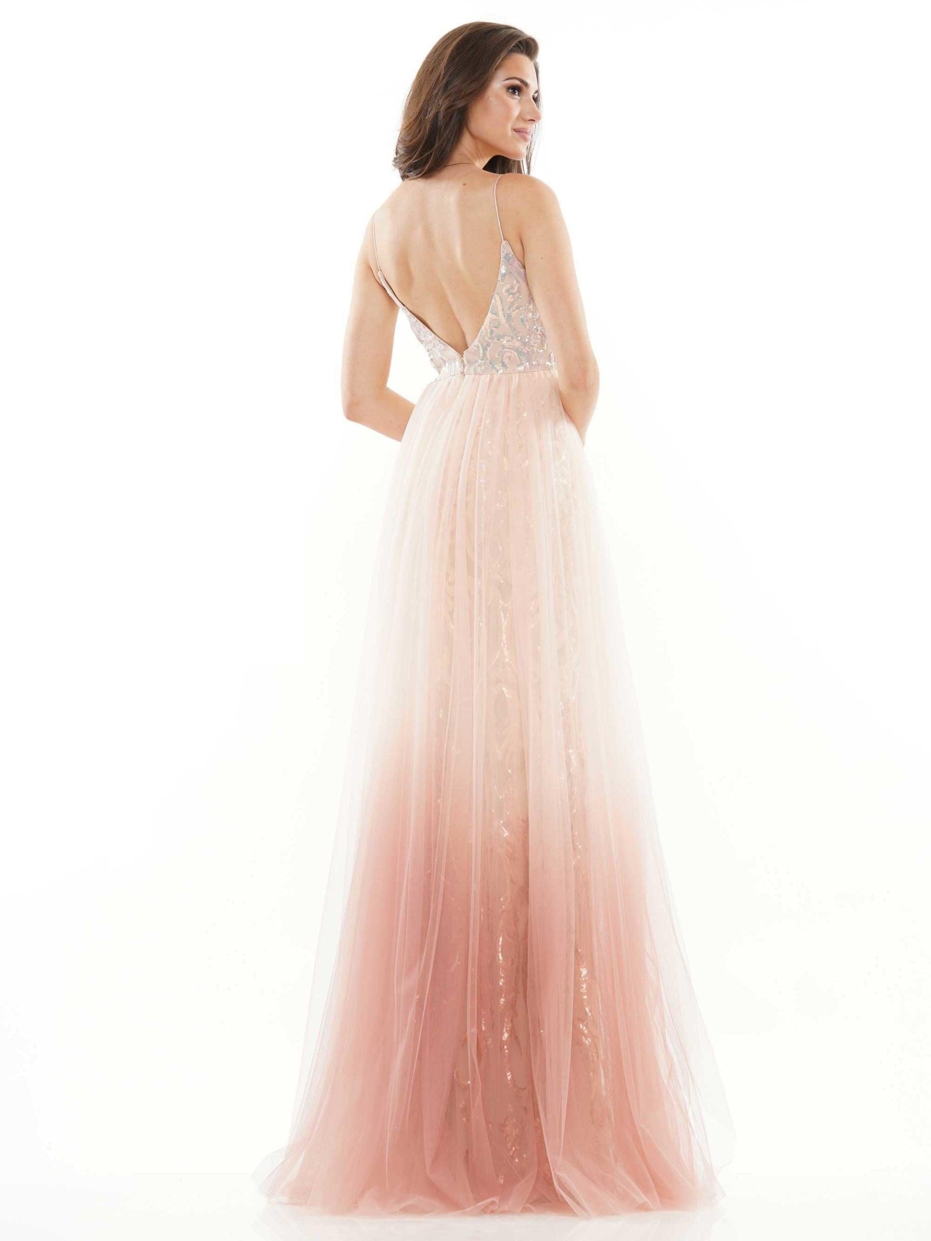 Colors Long Spaghetti Strap Ombre Prom Dress 2757 - The Dress Outlet