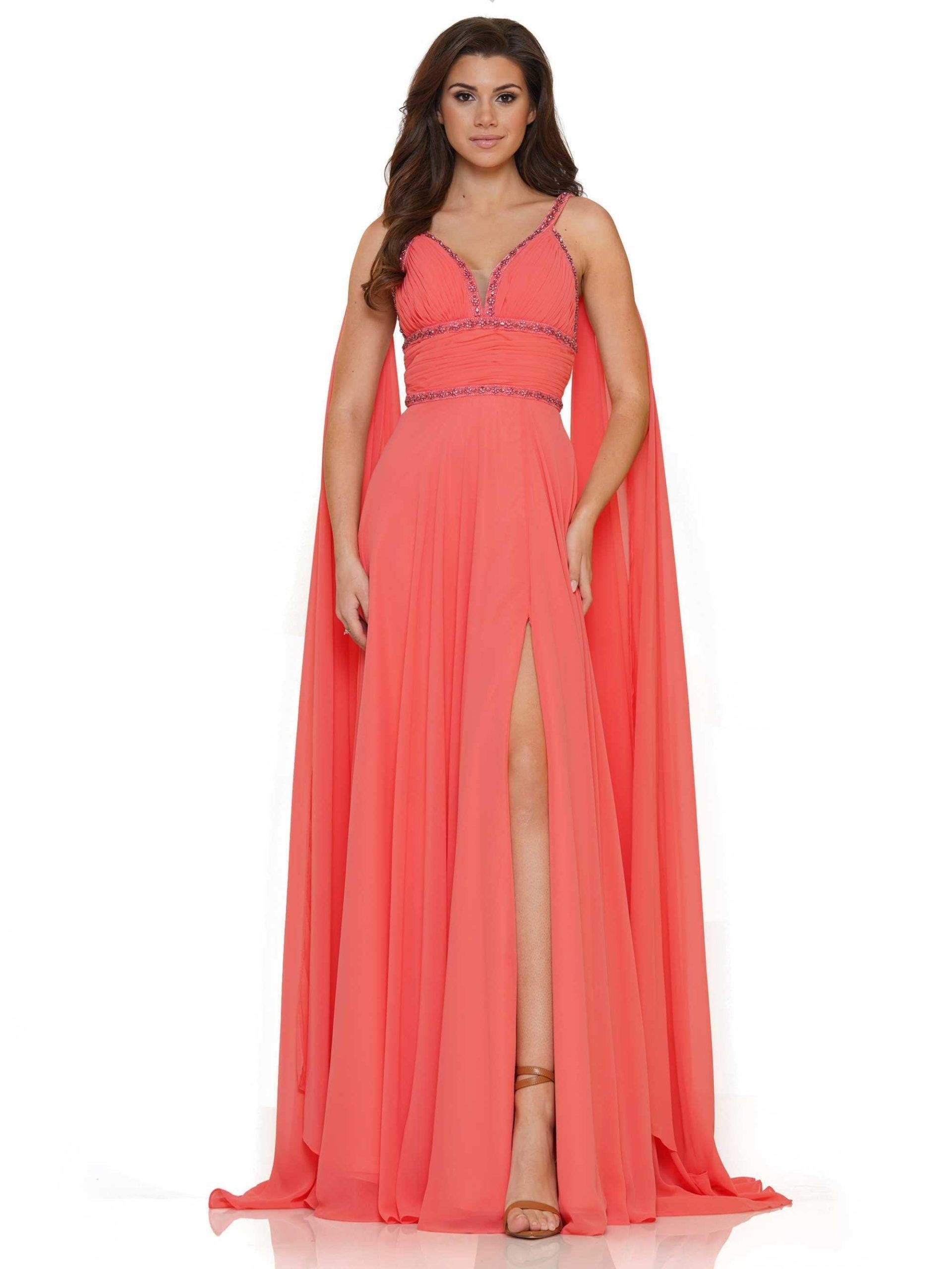 Colors Prom Long Formal Beaded Chiffon Dress 2699 - The Dress Outlet