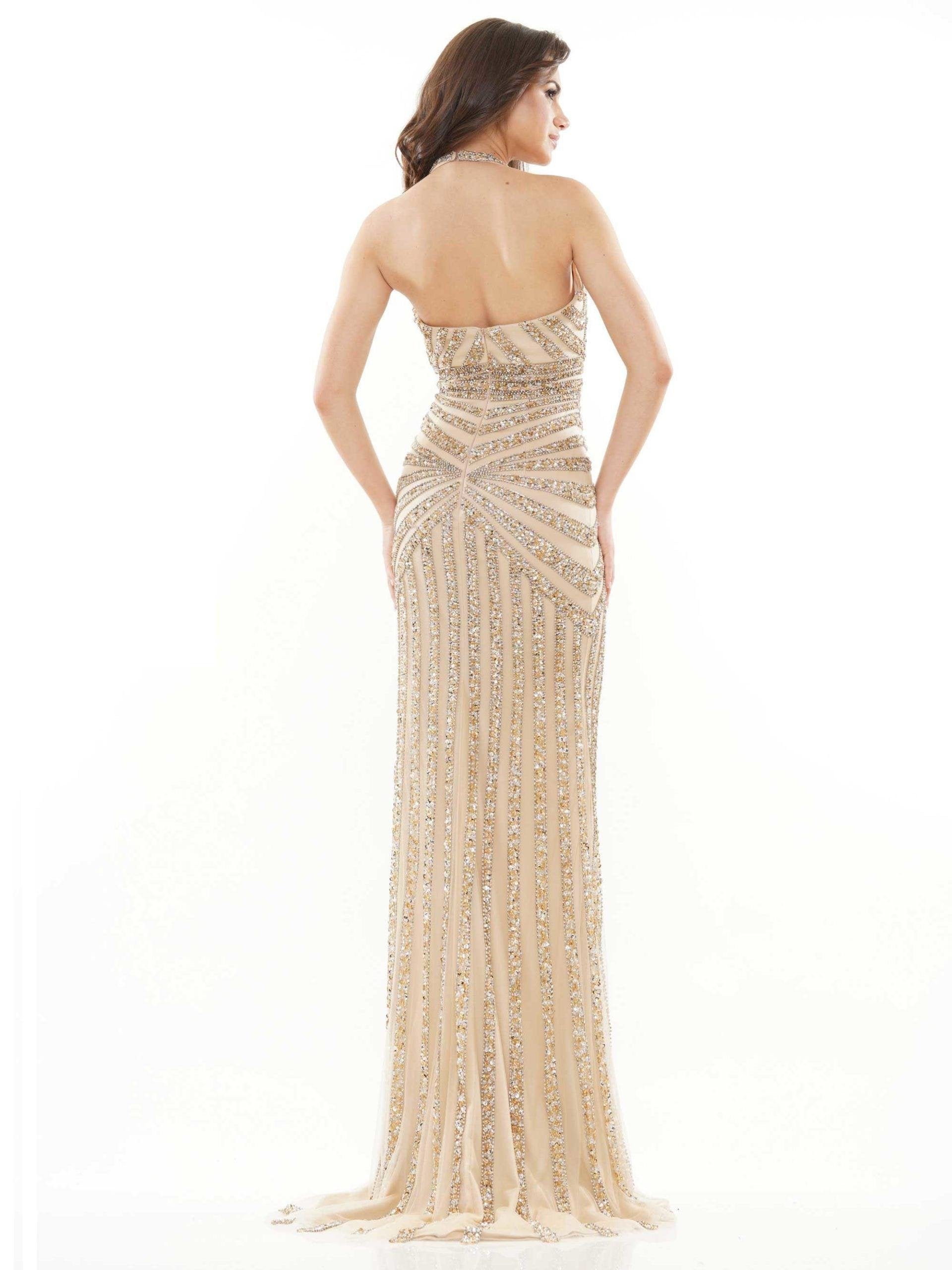Colors Prom Long Halter Beaded Prom Dress 2704 - The Dress Outlet