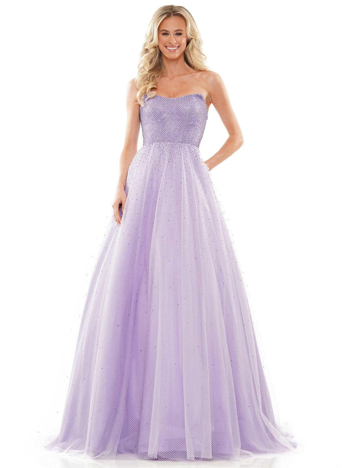 Colors Prom Long Strapless Dress 2939 - The Dress Outlet