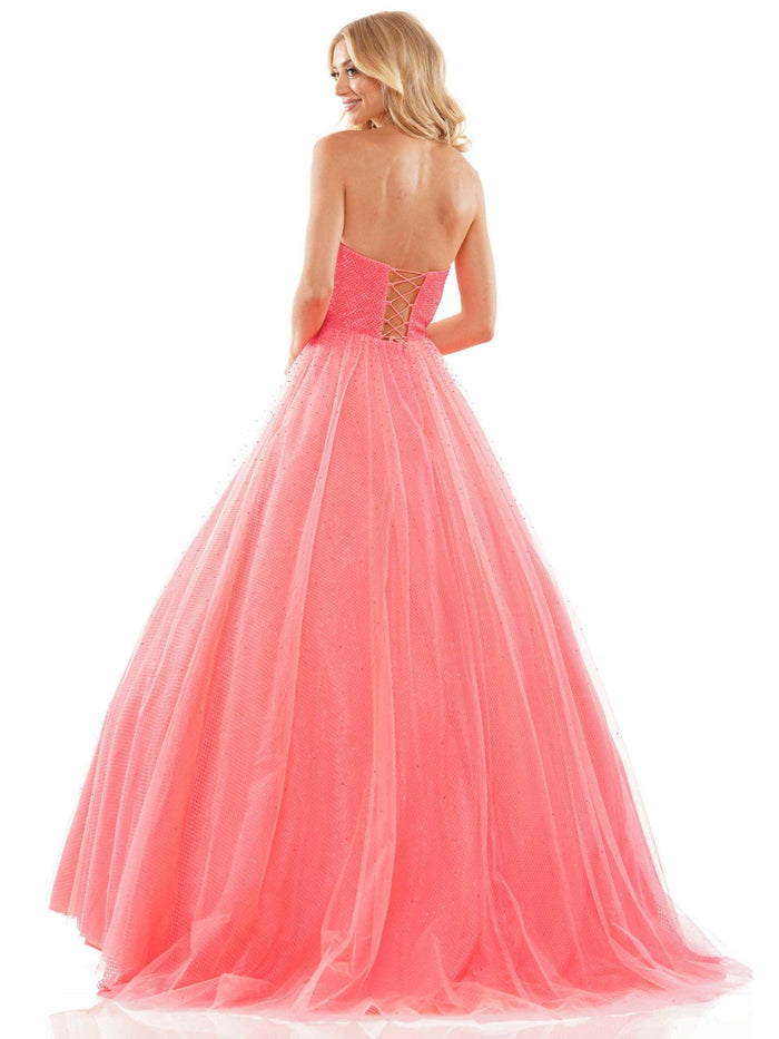 Colors Prom Long Strapless Dress 2939 - The Dress Outlet