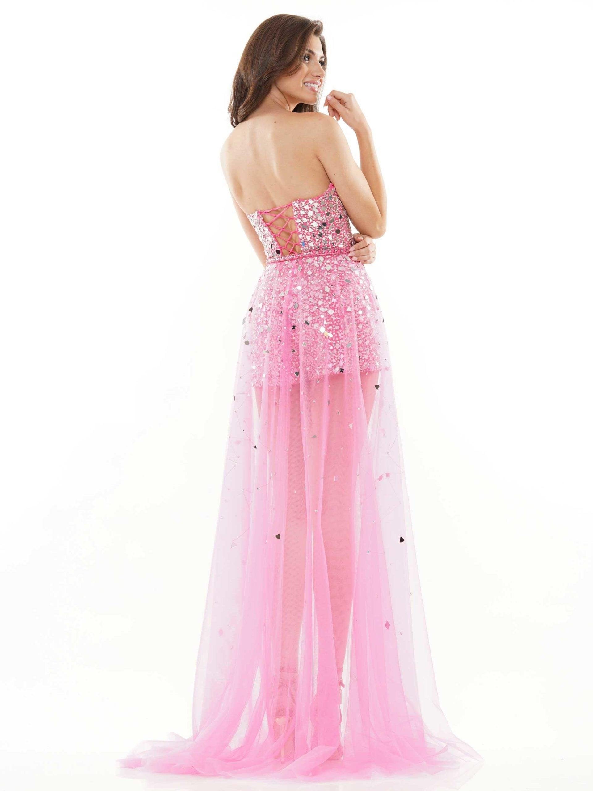 Colors Prom Short Romper Tulle Skirt Overlay 2445 - The Dress Outlet