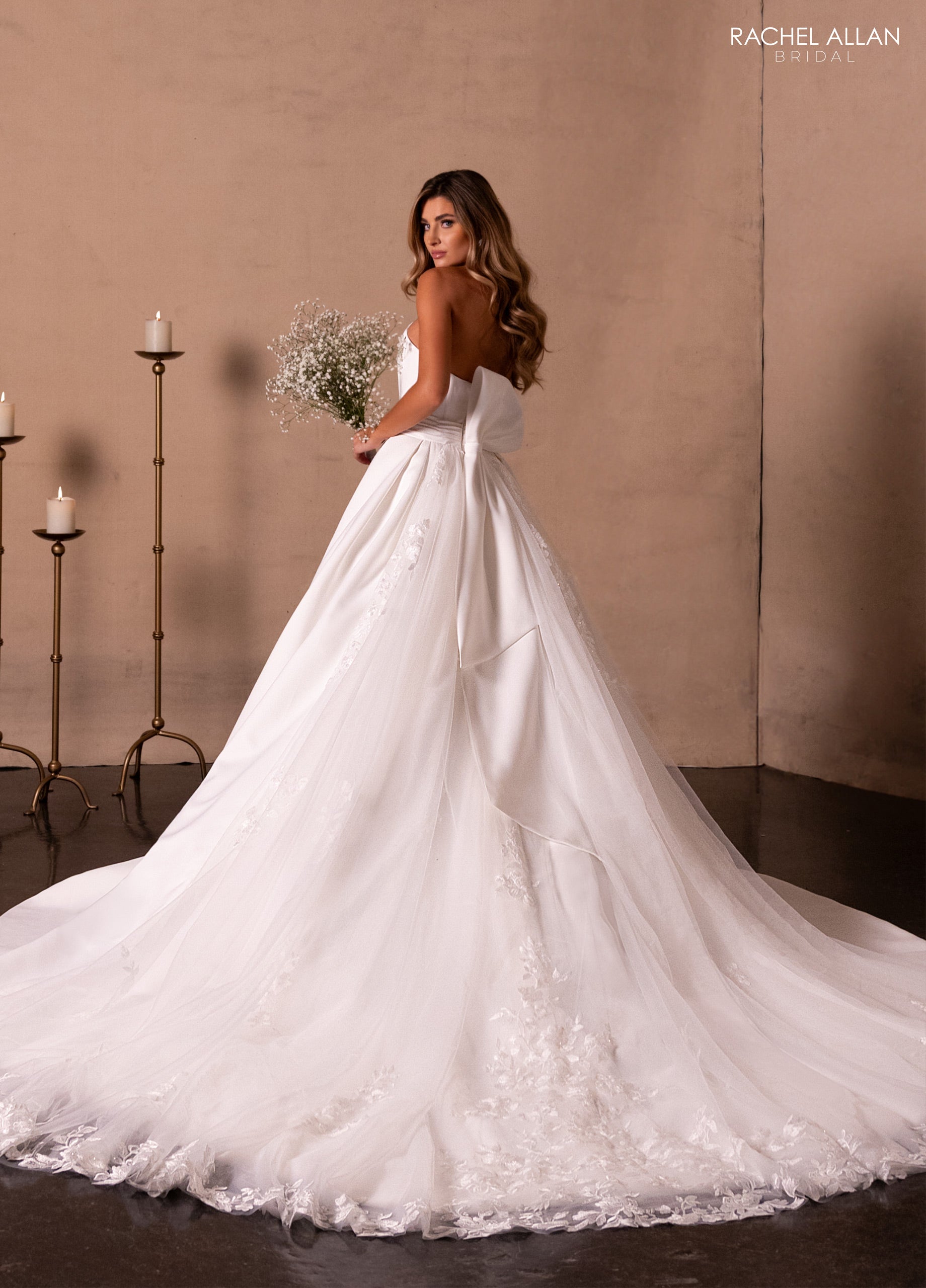 Wedding Dresses Long Pleated Wedding Dress Ivory