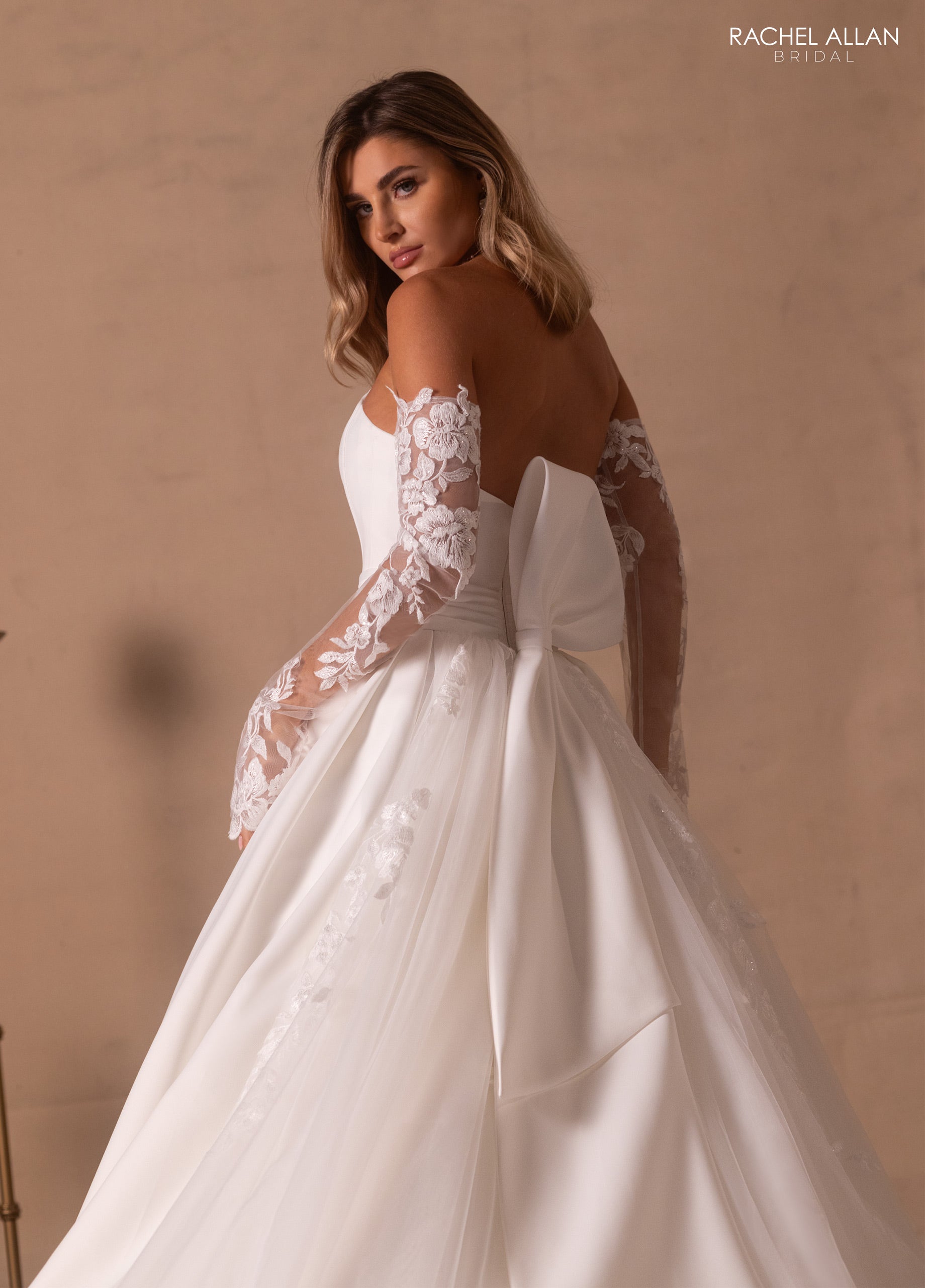 Wedding Dresses Long Pleated Wedding Dress Ivory