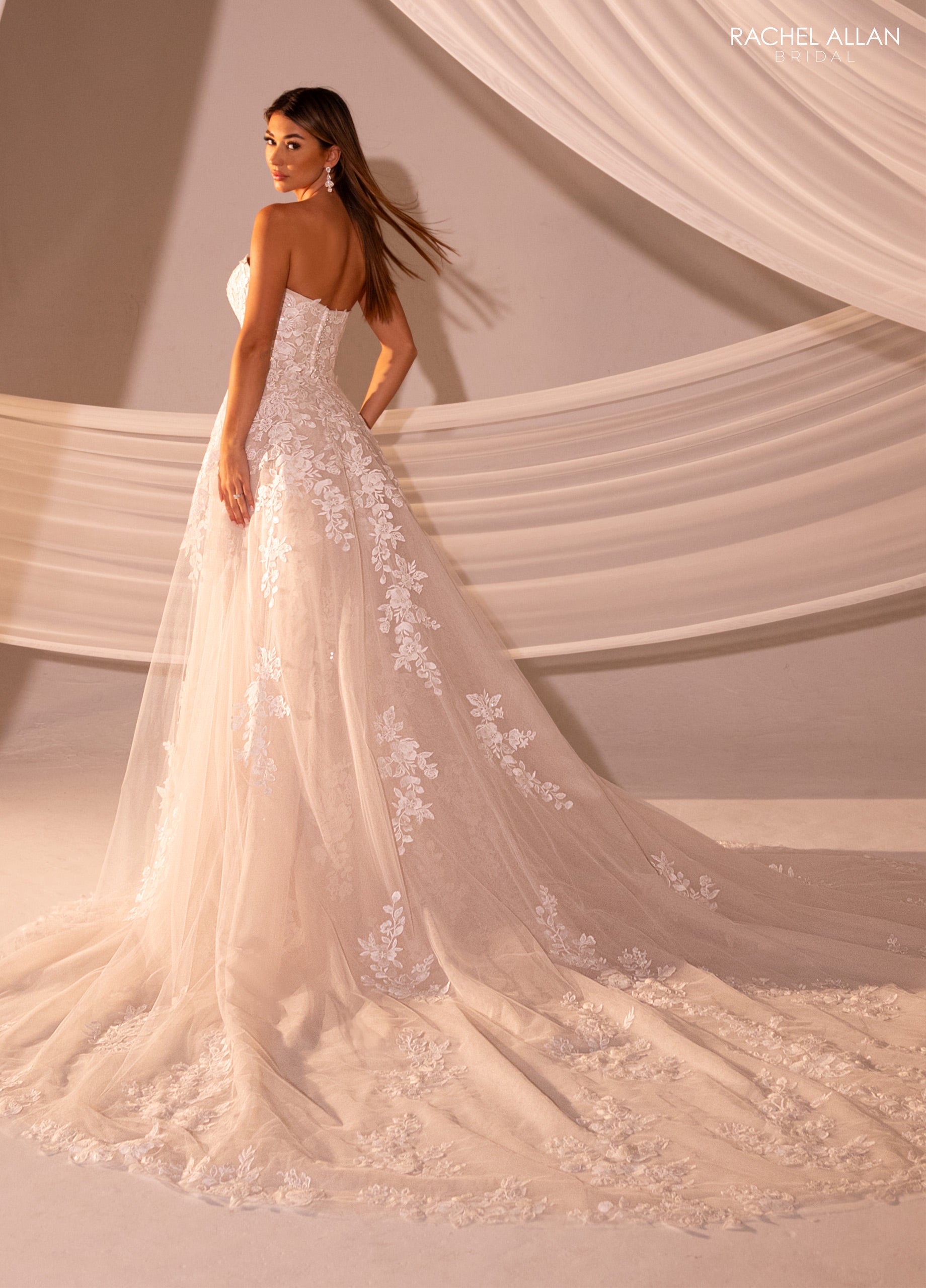 Wedding Dresses Beaded Lace Long A Line Wedding Dress Ivory Nude Sand