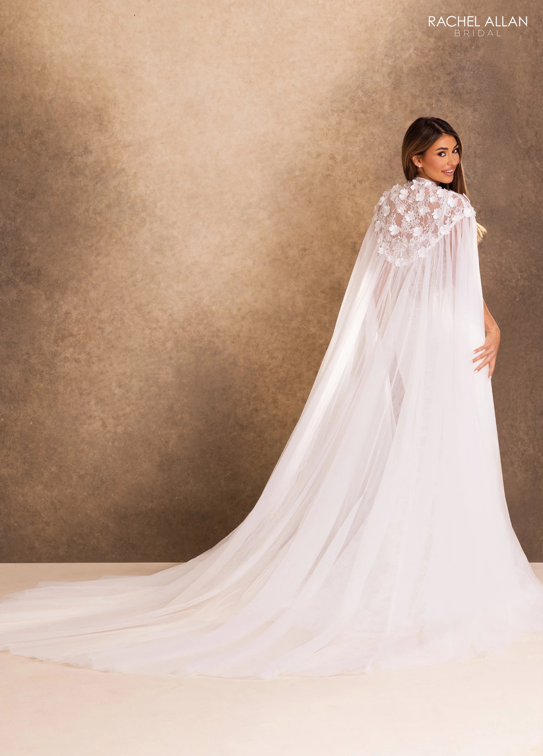 Crew High-Neck Floor-Length with T in Lace Wedding Dress Sheath/Column Rachel Allan RB4253
