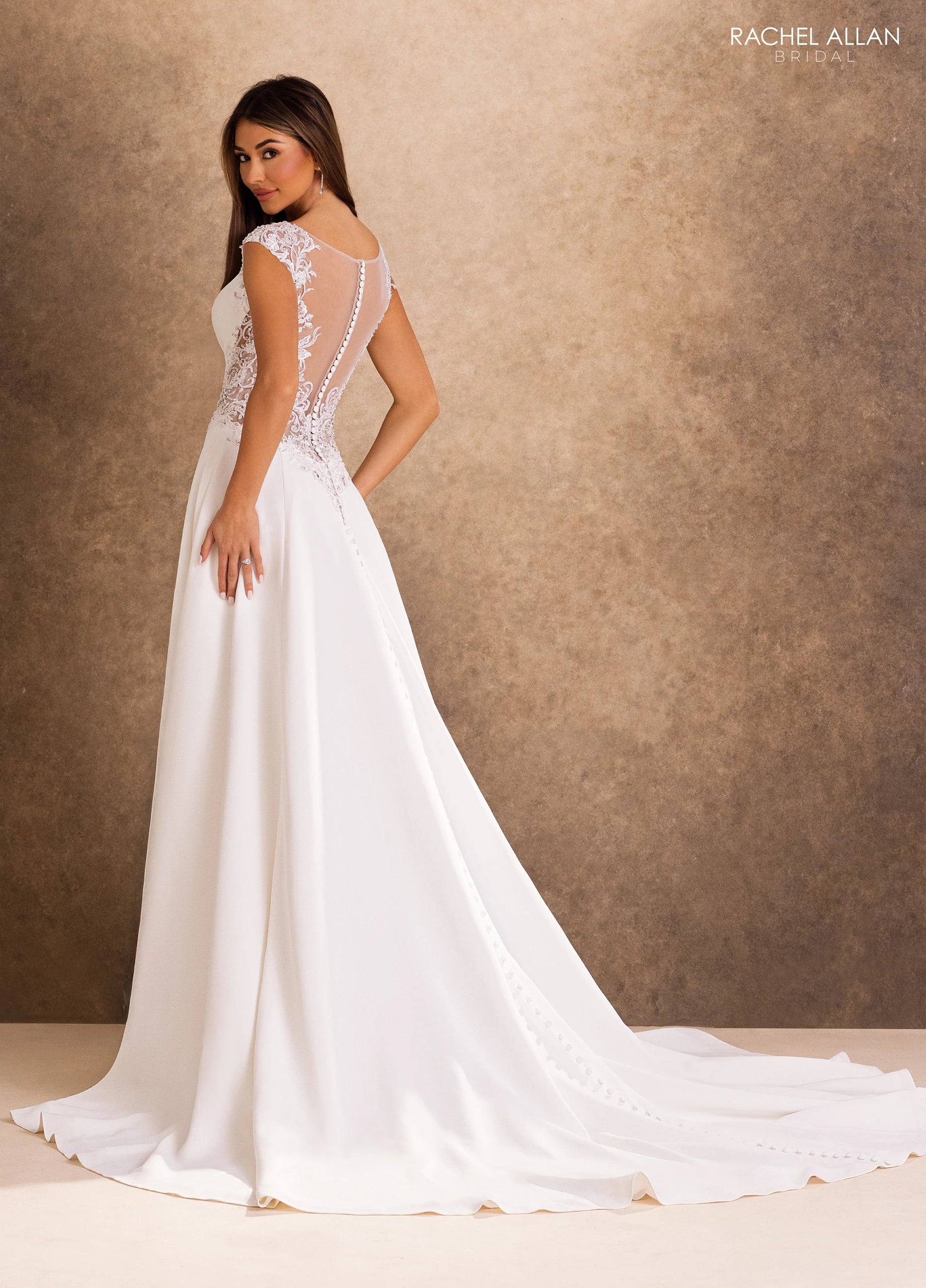 Sweetheart Floor-Length Satin Wedding Dress A-Line Rachel Allan RB4250