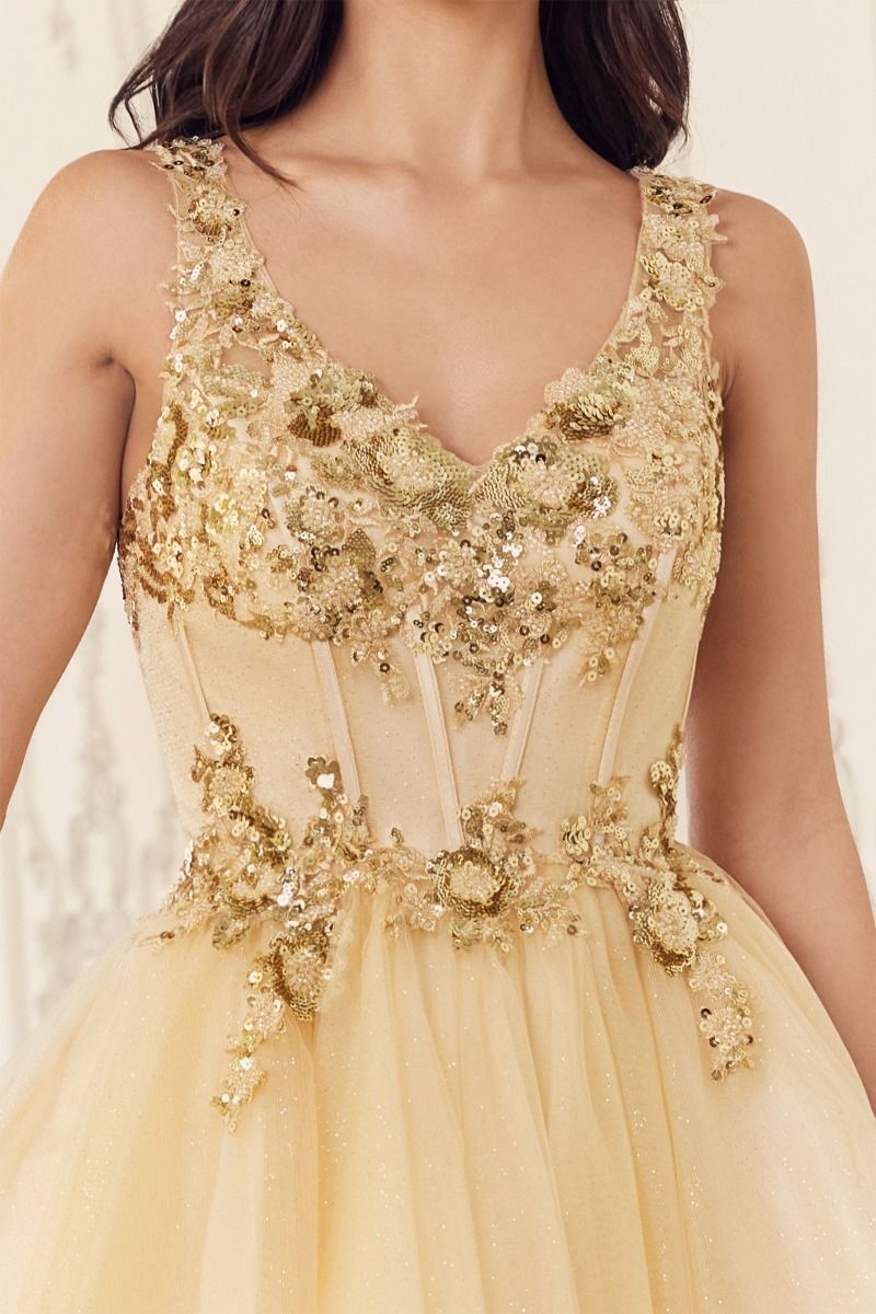 Cocktail Dresses Homecoming Short Sequin Applique Cocktail Dress Champagne