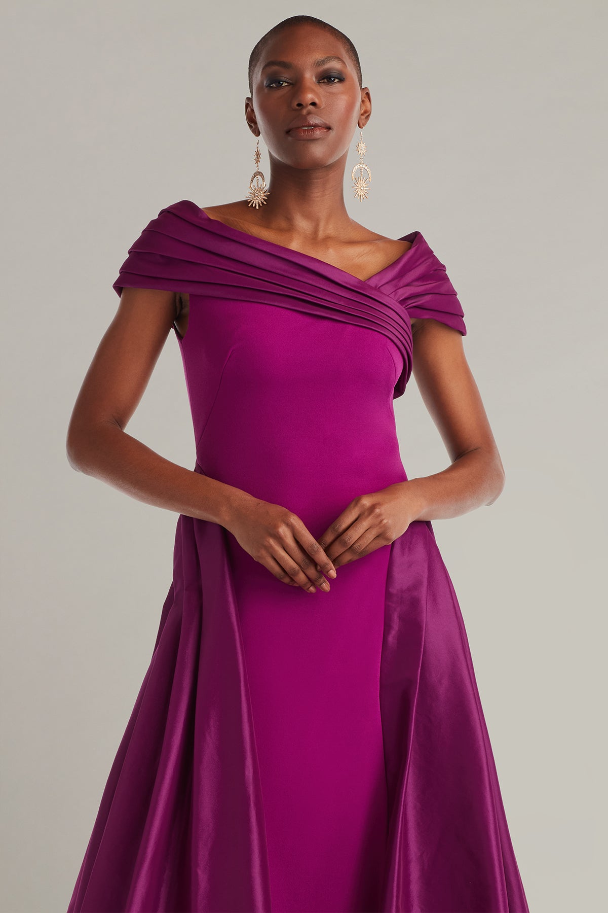 Formal Dresses Long Prom A Line Formal Dress Tadashi Shoji CY25317L Magenta
