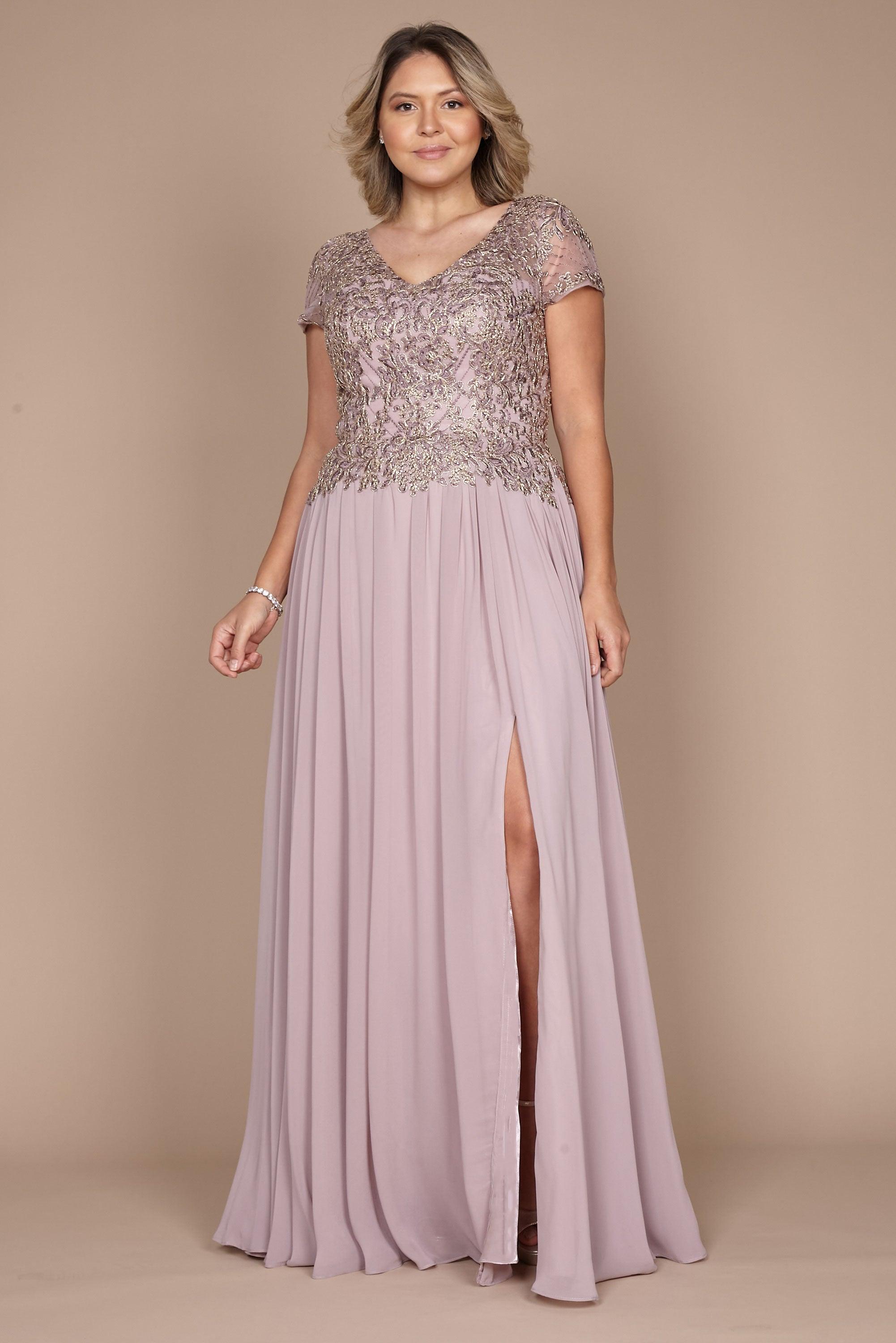 Dylan & Davids Short Sleeve Formal Mother of The Bride Dress - The Dress Outlet