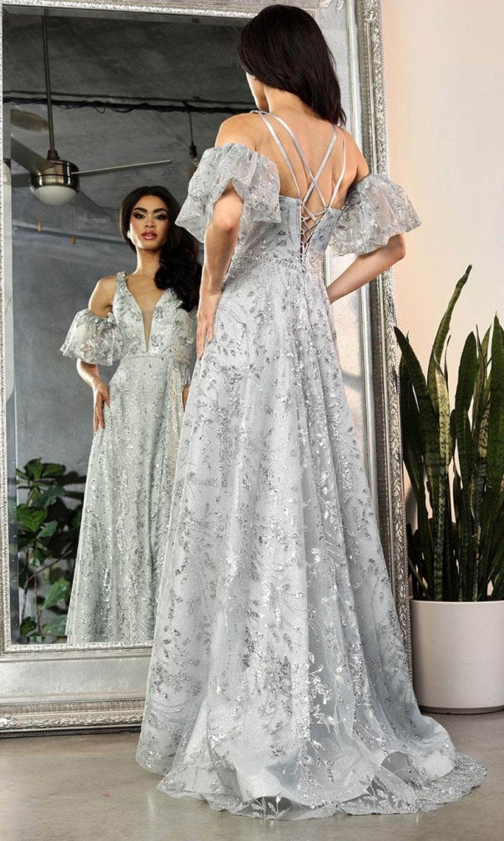 V-Neck Floor-Length Tulle Prom A-Line May Queen 2038
