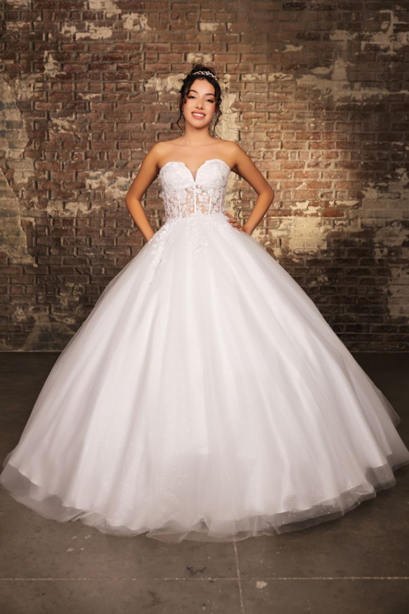 Sweetheart Floor-Length Tulle Quinceañera Ball Gown May Queen LK243