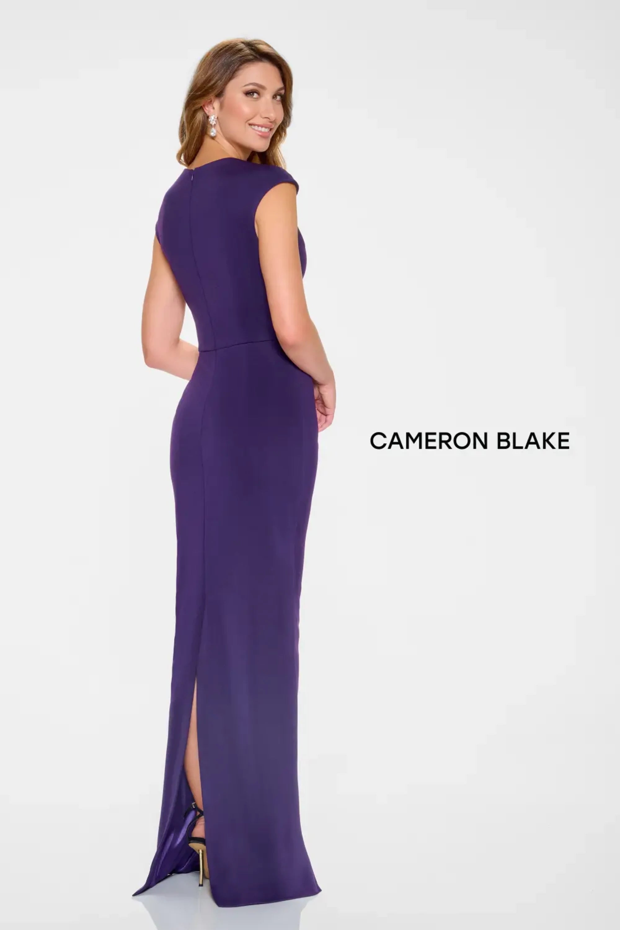 Formal Dresses Long Formal Beaded Evening Gown Dark Amethyst