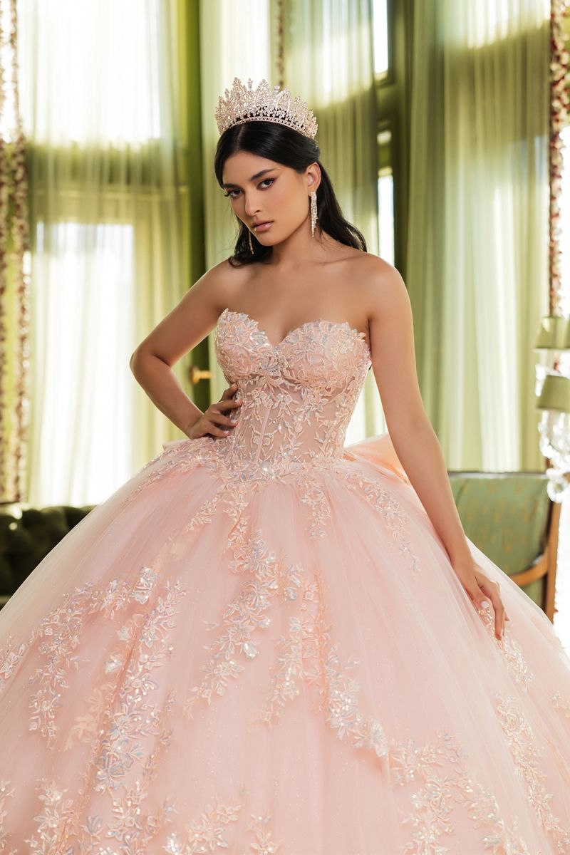 Sweetheart Floor-Length with Train Tulle Quinceañera Ball Gown May Queen LK251