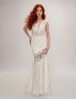 Nina Canacci 2429 Long Simple Wedding Mermaid Dress