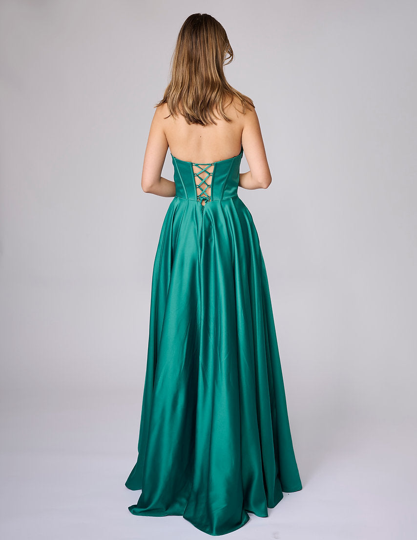 Prom Dresses Long A Line Formal Corset Prom Dress Nina Canacci 6718 Green