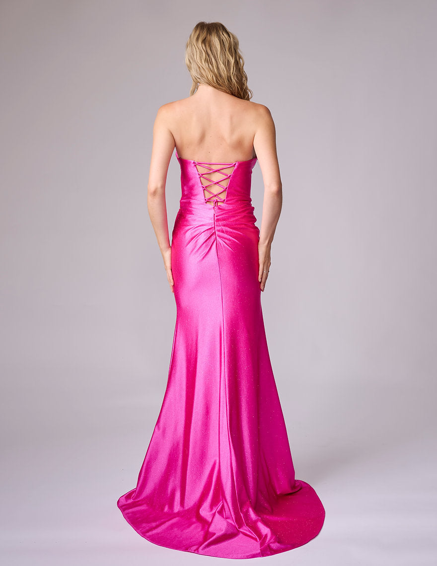 Prom Dresses Beaded Fitted Long Formal Prom Dress Nina Canacci 1620 Fuchsia
