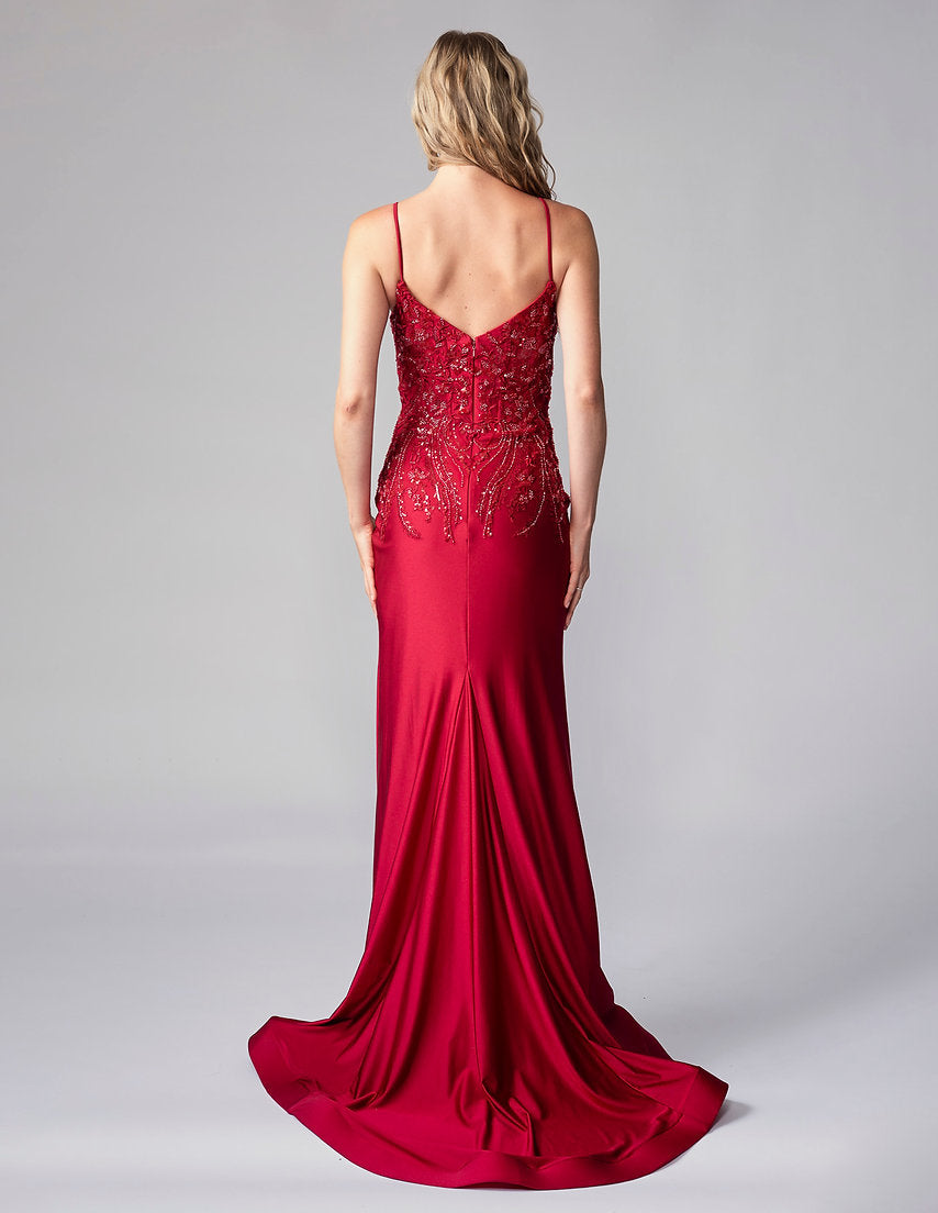Formal Dresses Long Beaded Prom Formal Dress Nina Canacci 8300 Wine