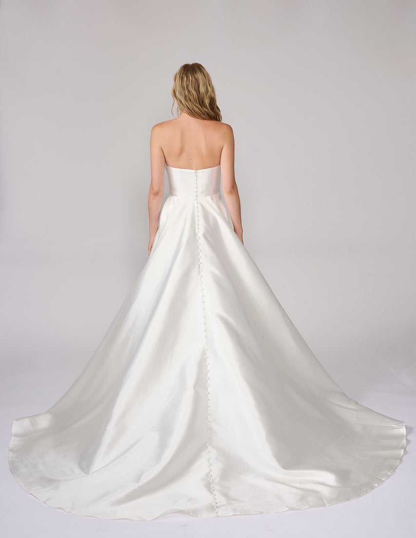 Wedding Dresses Long A Line Wedding Bridal Slit Dress Nina Canacci 6701 Ivory