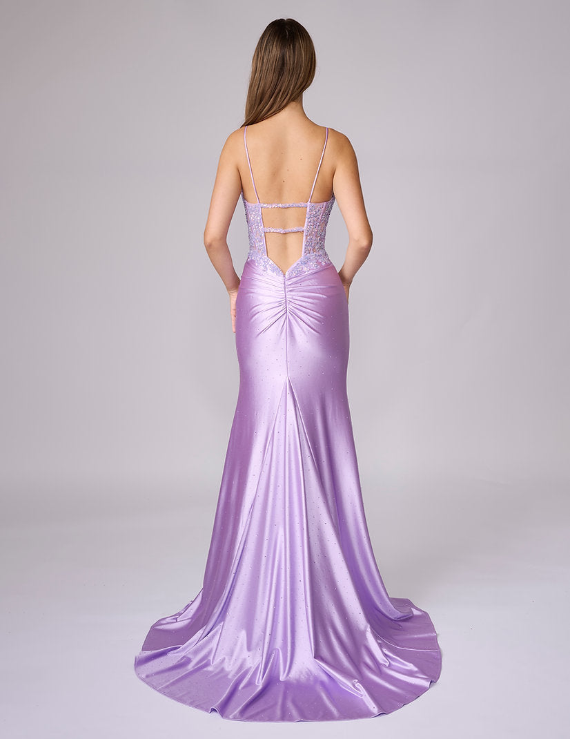 Prom Dresses Long Formal Corset Beaded Evening Prom Dress Nina Canacci 4450 Lilac