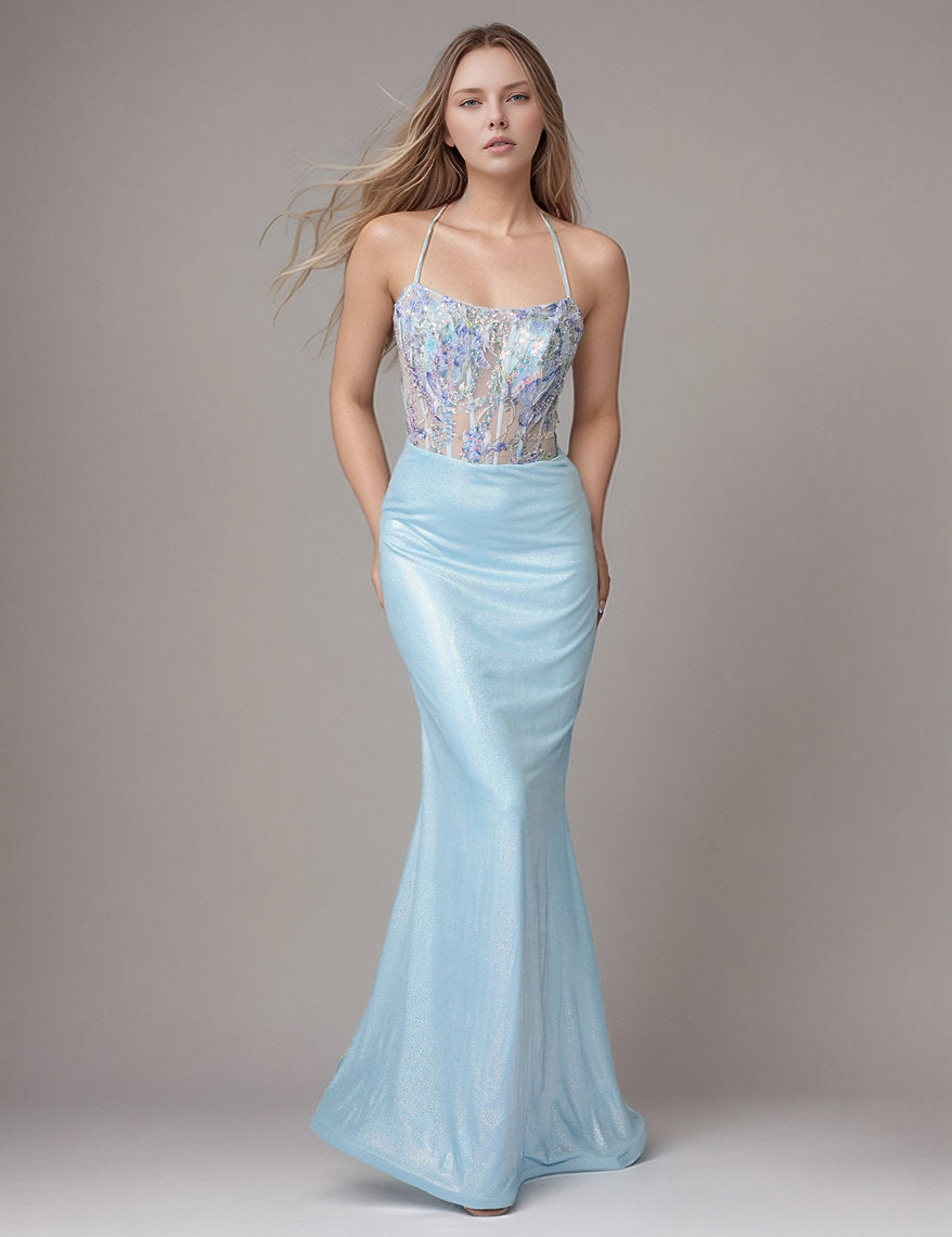 Prom Dresses Long Formal Mermaid Prom Dress Nina Canacci 2389 Baby Blue