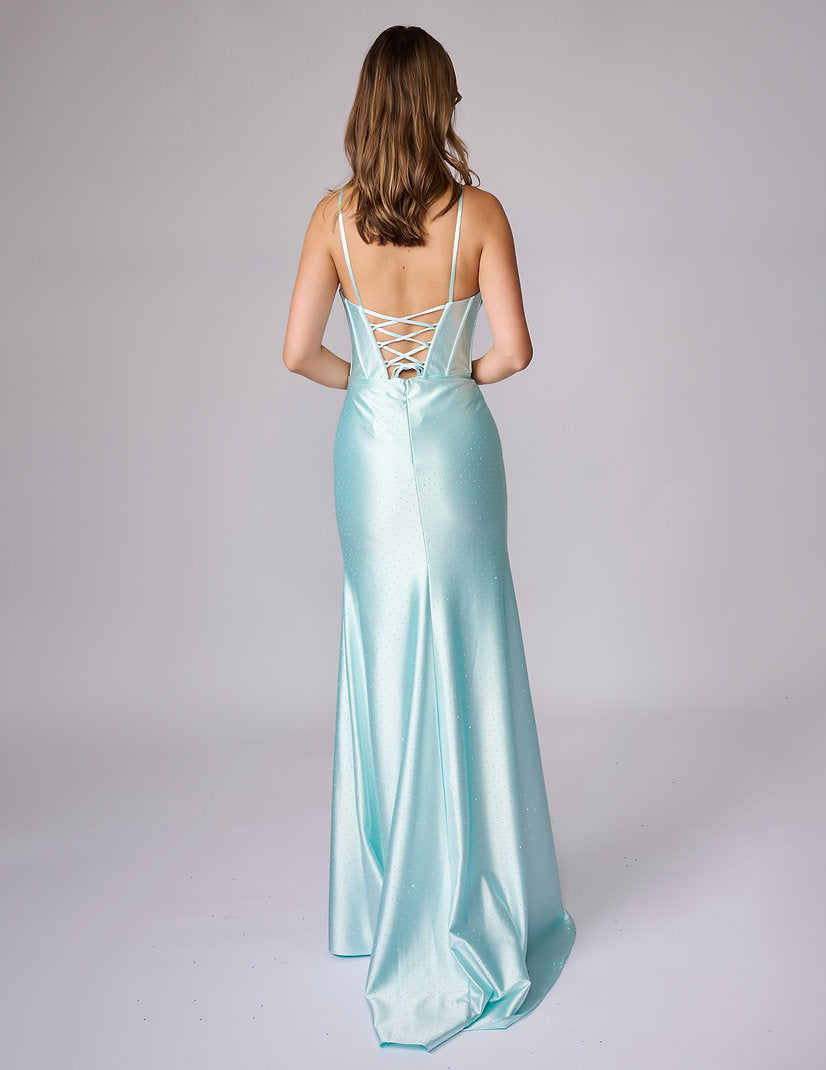 Prom Dresses Formal Corset Long Fitted Evening Prom Dress Nina Canacci 3290 Mint