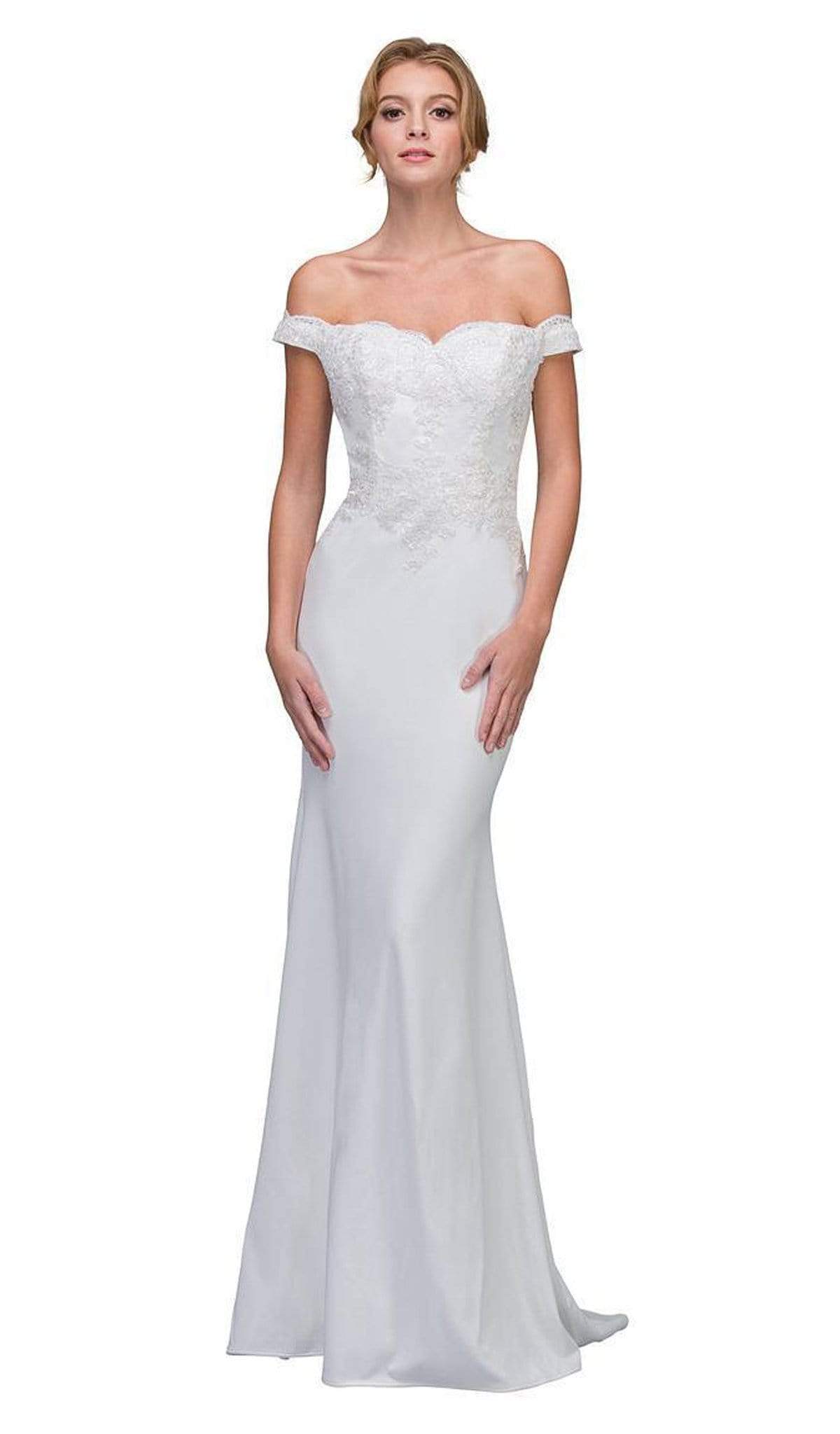 Off-the-Shoulder Floor-Length Jersey Formal Mermaid Dress Eureka Fashion 7100