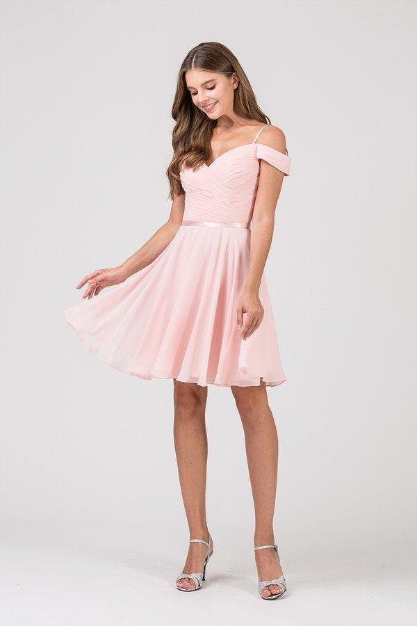 Sweetheart Knee-Length Chiffon Bridesmaid A-Line Dress Eureka Fashion 7622
