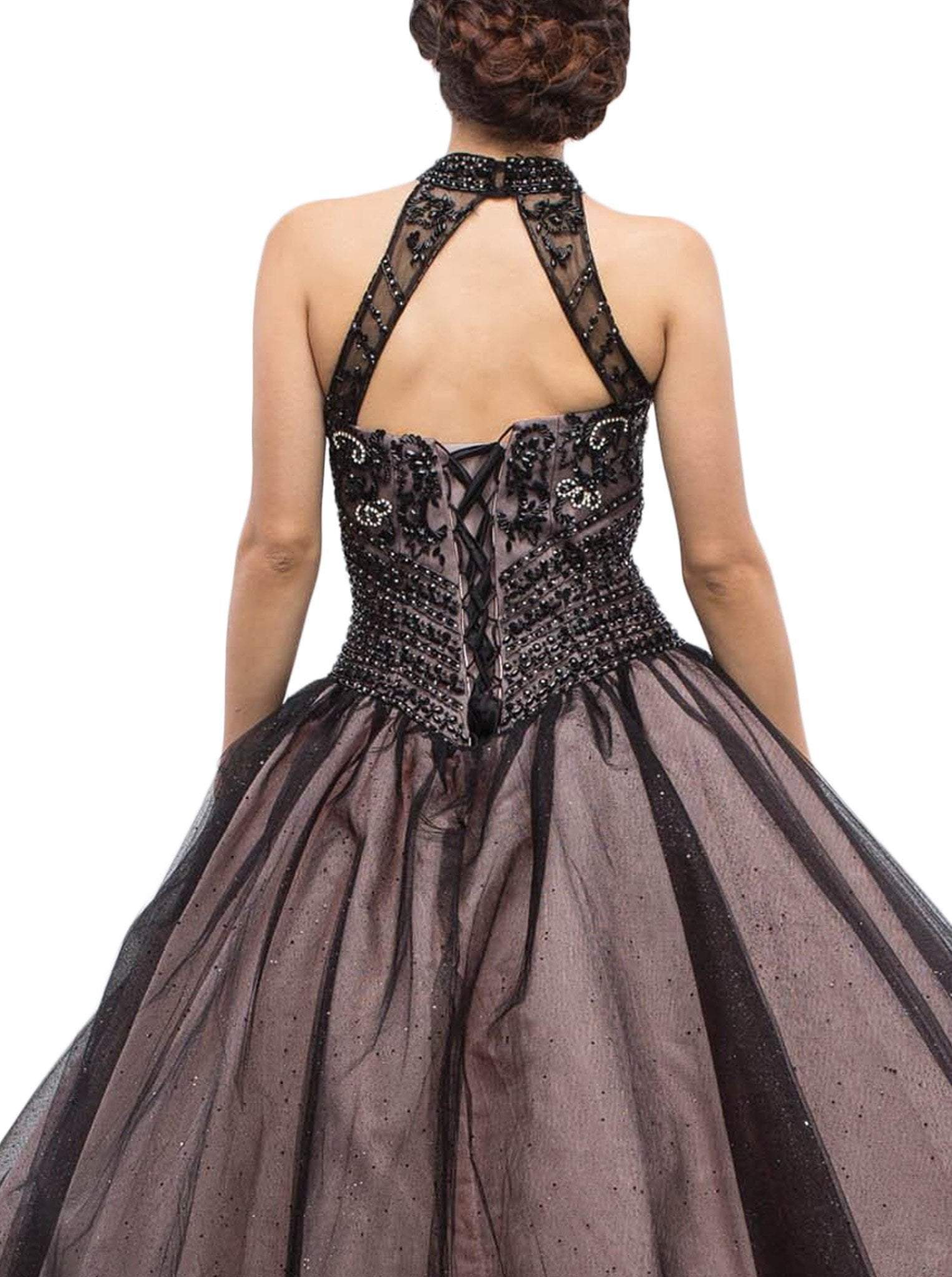 Halter Floor-Length Tulle Formal Ball Gown Eureka Fashion 6060