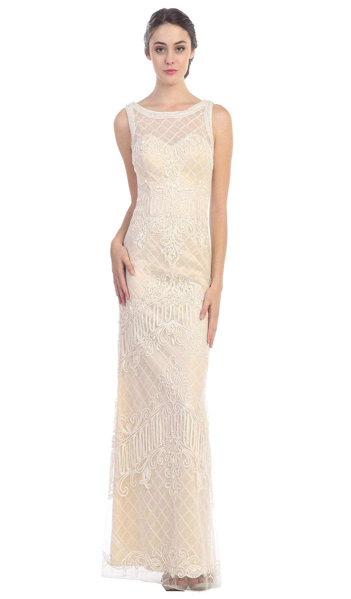 Illusion neck Floor-Length Lace Formal Mermaid Eureka Fashion 3915