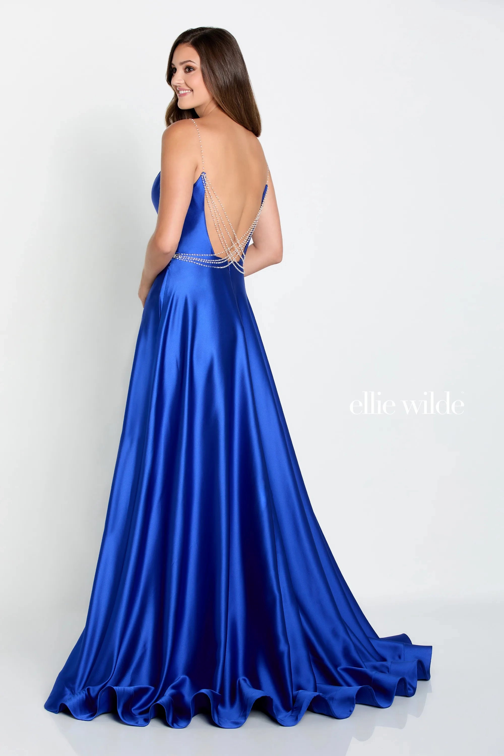 Prom Dresses Long A Line Formal Slit Lace Applique Prom Dress Royal Blue