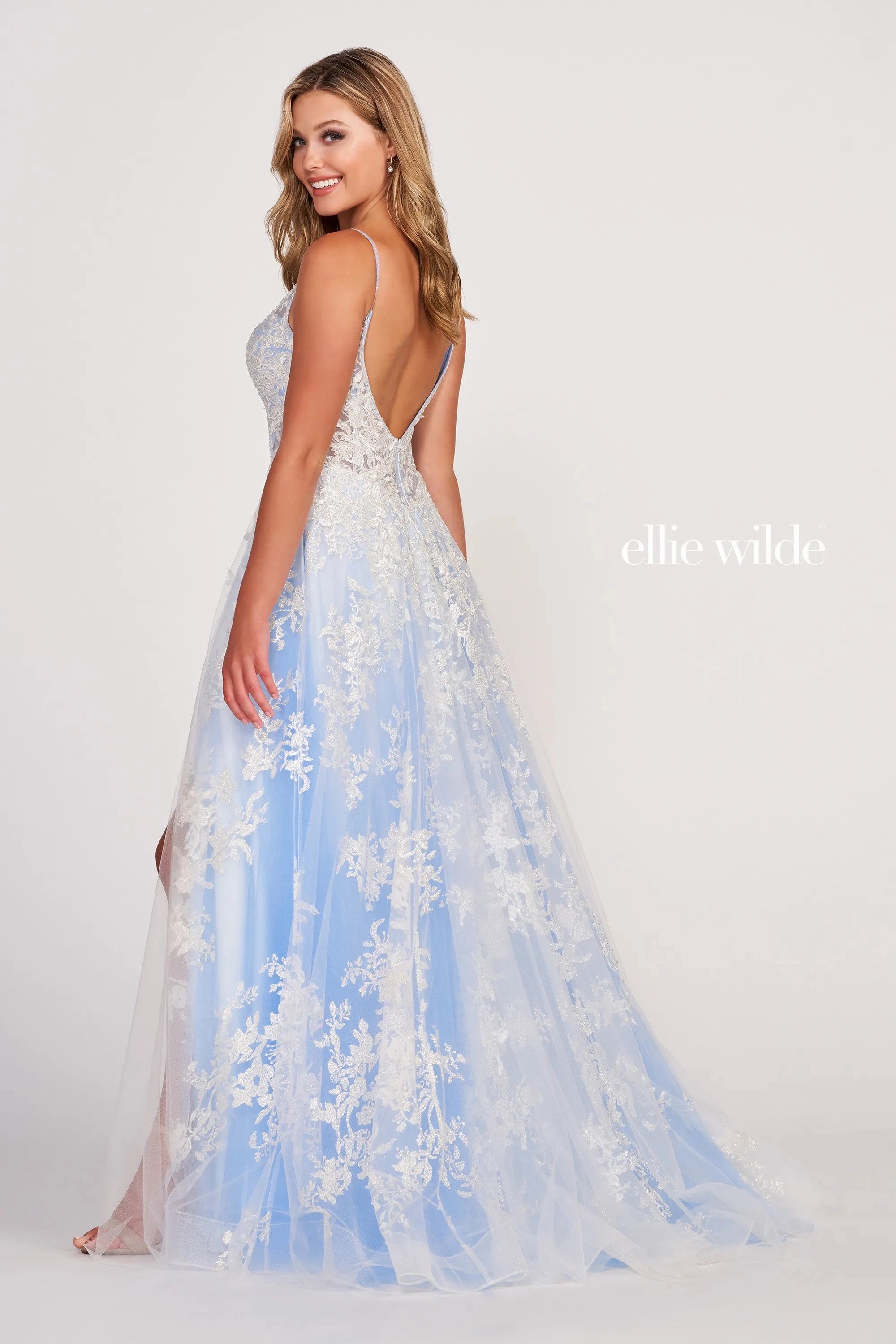 Prom Dresses Ballgown Long Prom Dress Frosty Blue