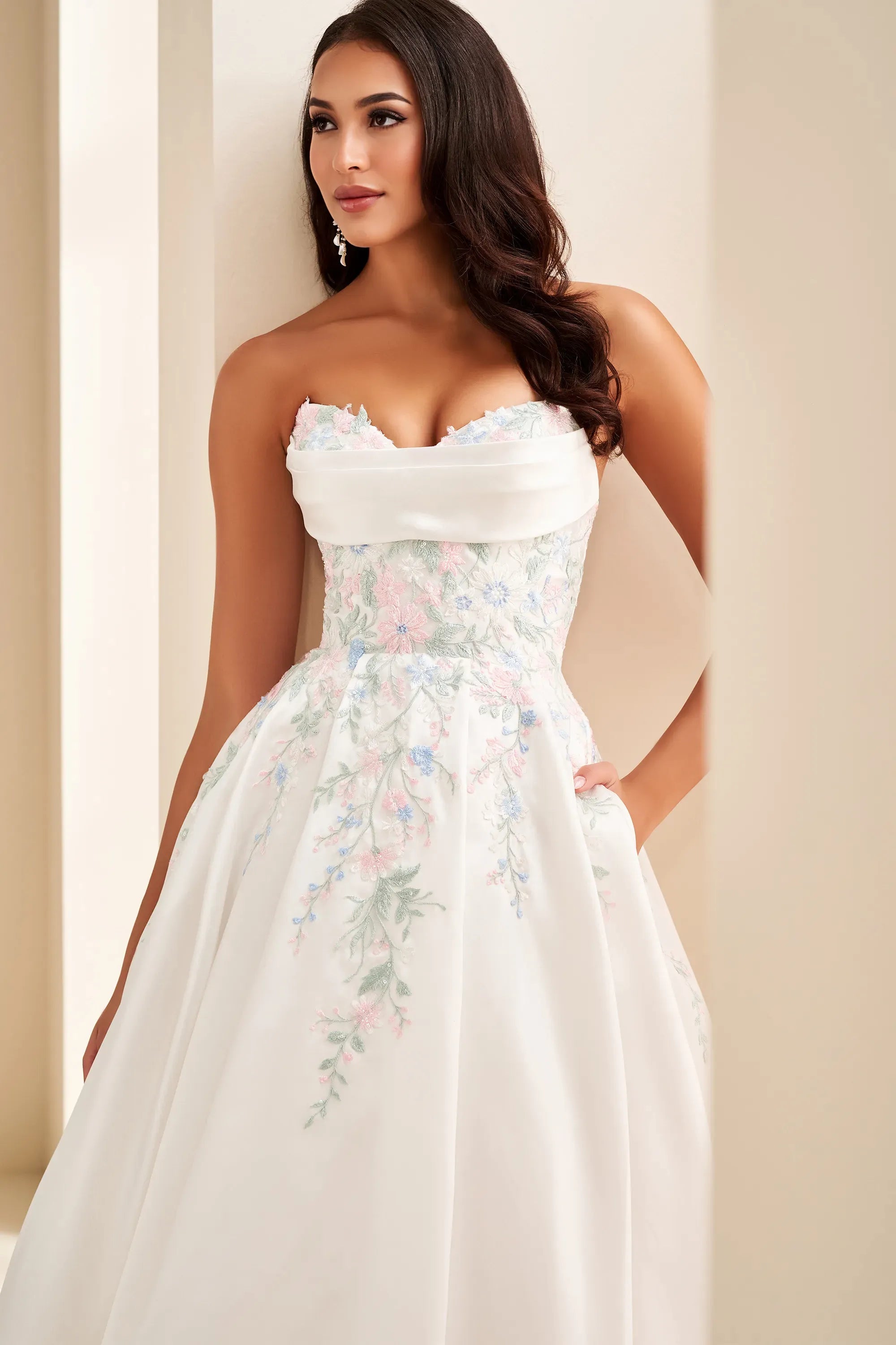 Wedding Dresses Sequin Beaded Ball Gown Bridal Wedding Dress Ivory Multi